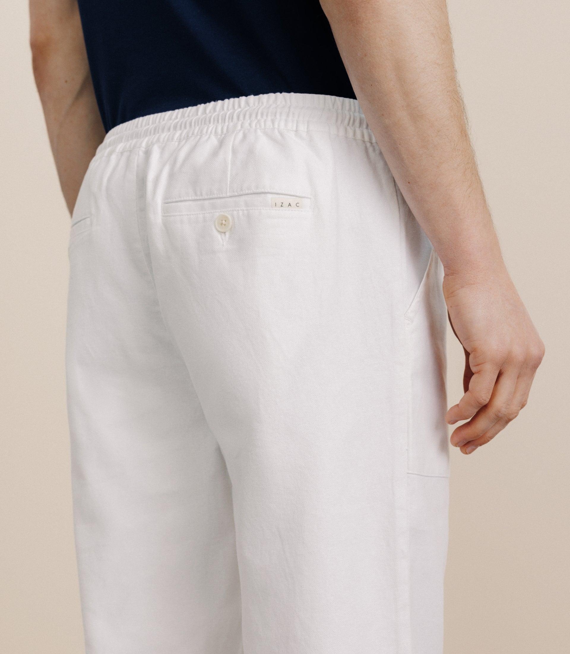 Pantalon élastiqué blanc - IZAC