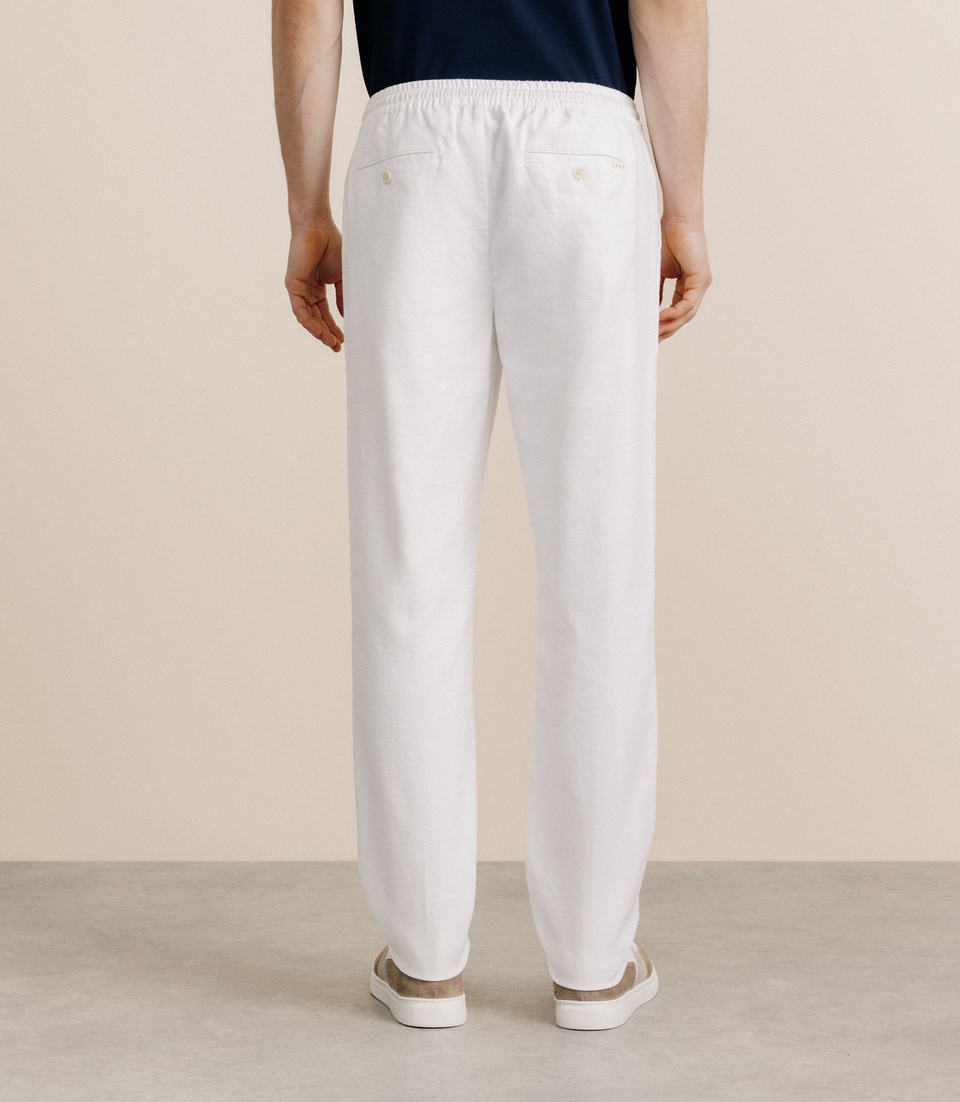 Pantalon élastiqué blanc - IZAC