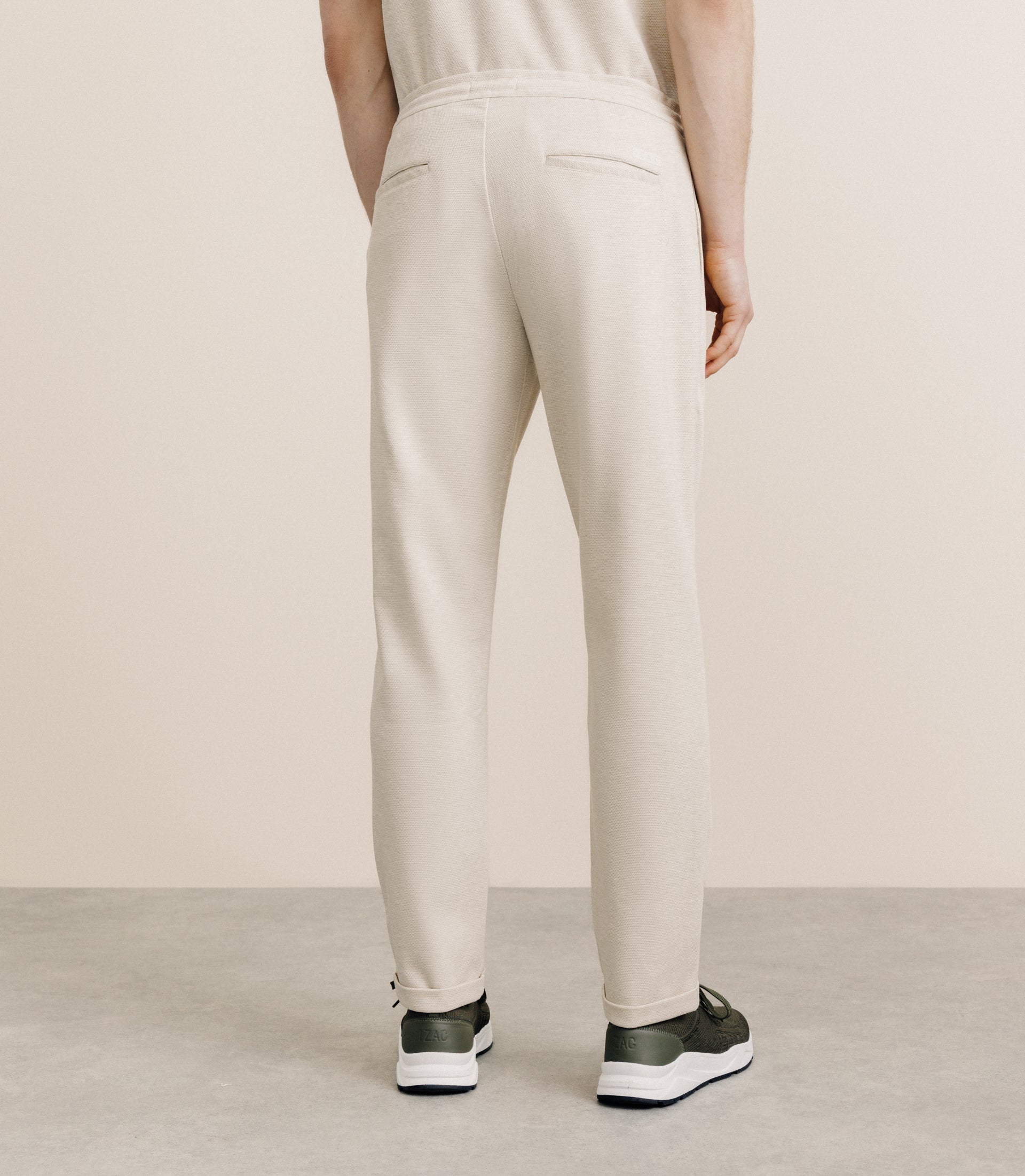 Pantalon élastiqué beige - IZAC