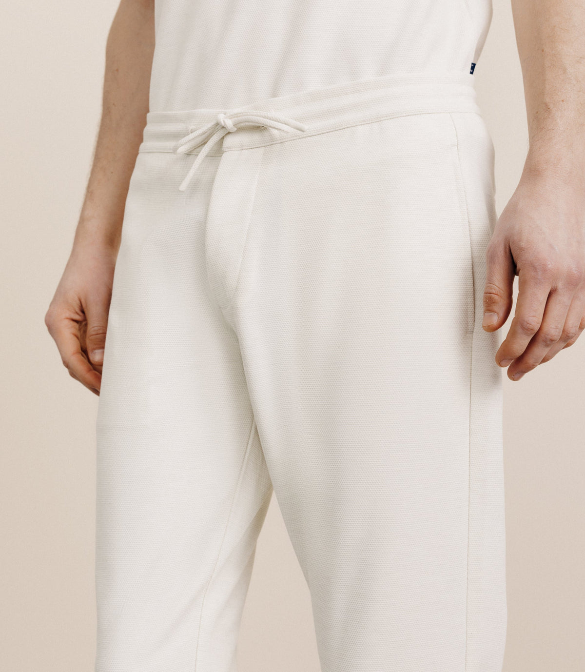 Pantalon élastiqué écru - IZAC
