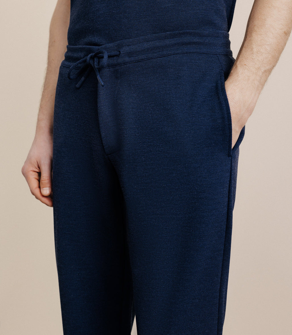 Pantalon élastiqué marine - IZAC