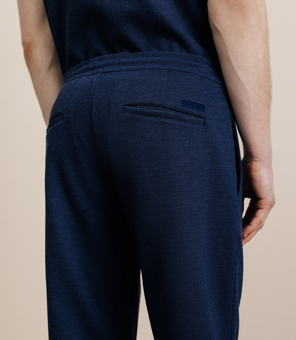 Pantalon élastiqué marine - IZAC