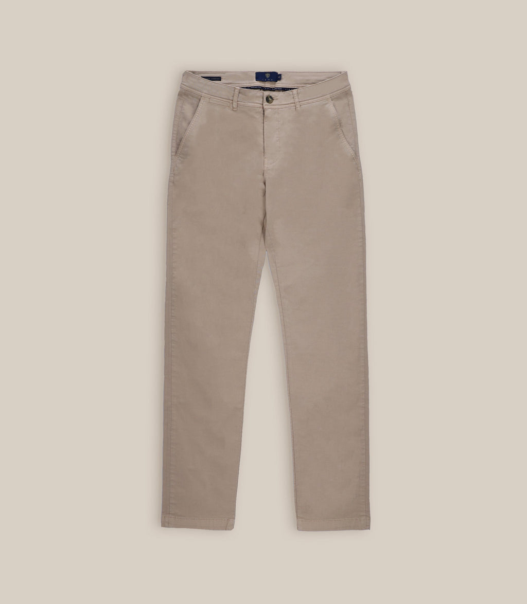 Pantalon coton stretch beige - IZAC