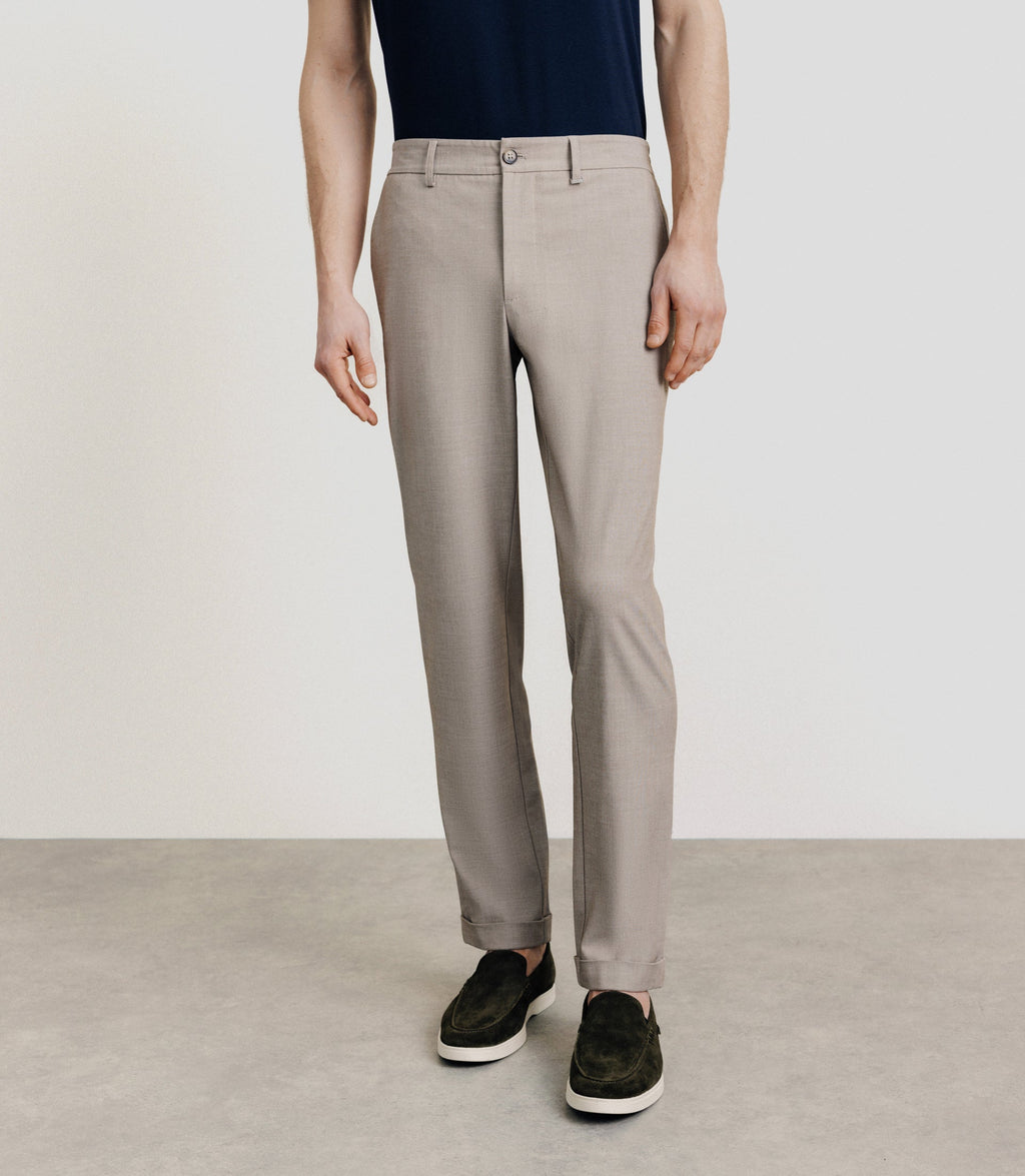 Pantalon élastiqué beige - IZAC