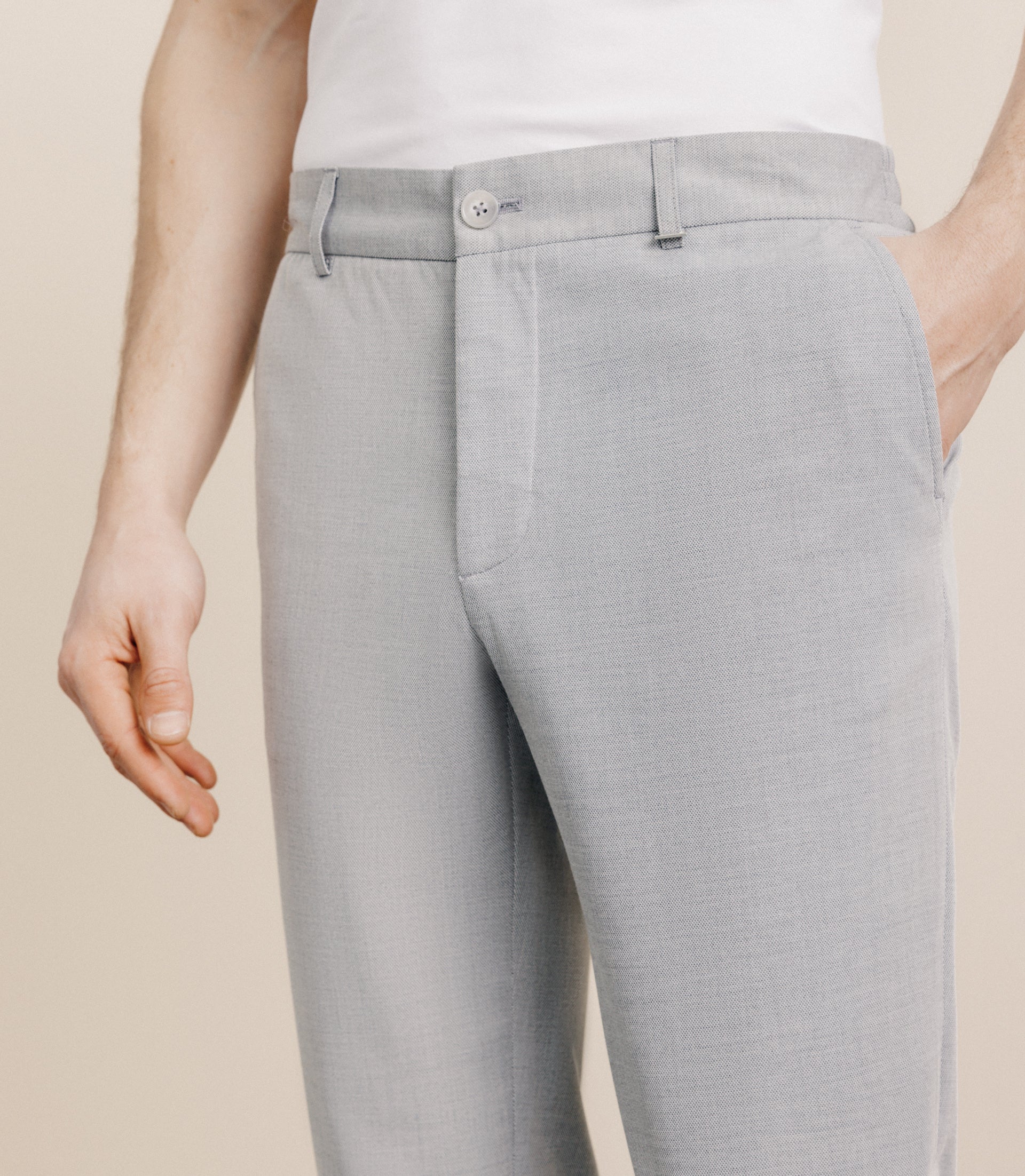 Pantalon élastiqué gris - IZAC