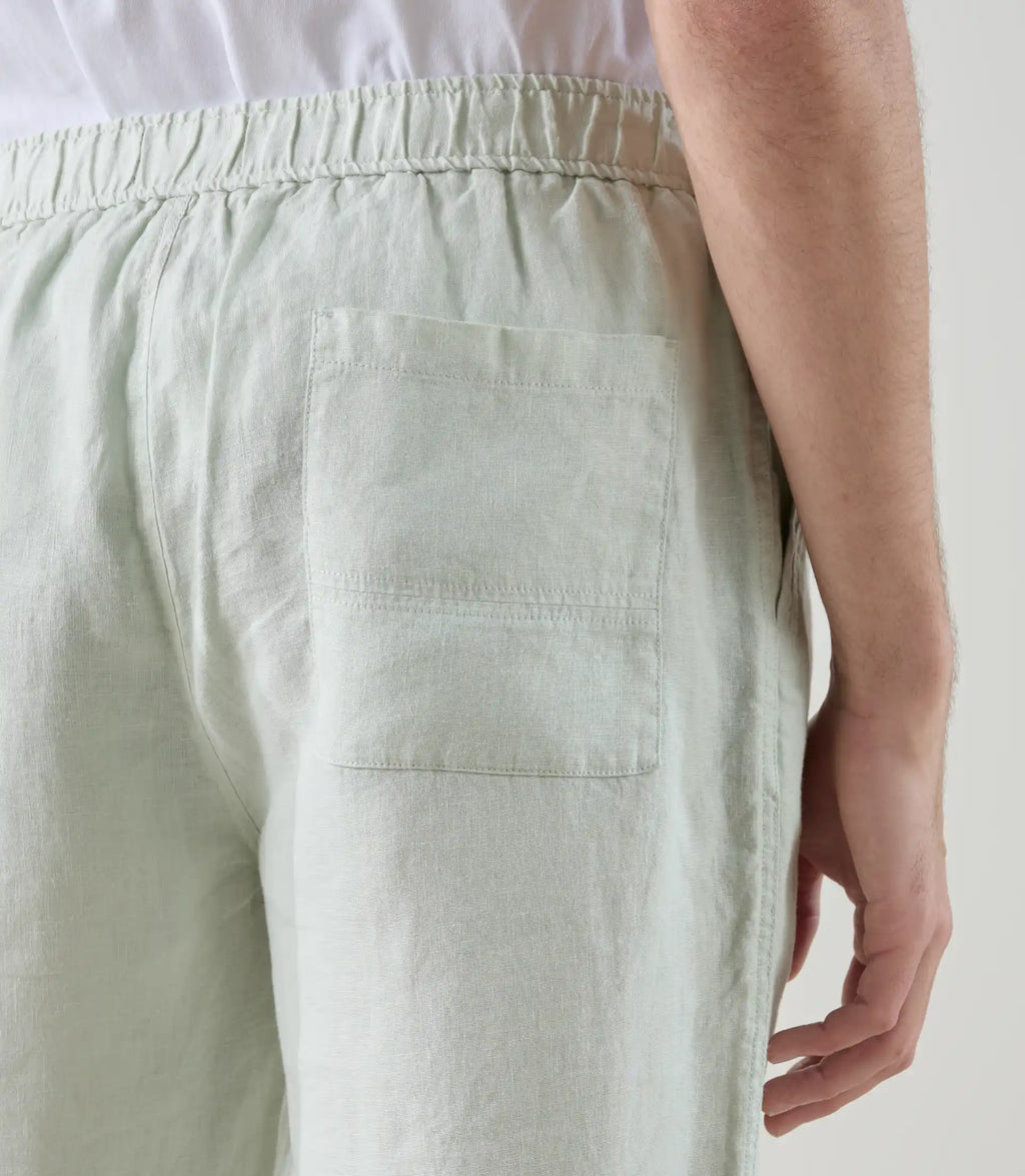 Pantalon casual 100% lin vert clair - IZAC