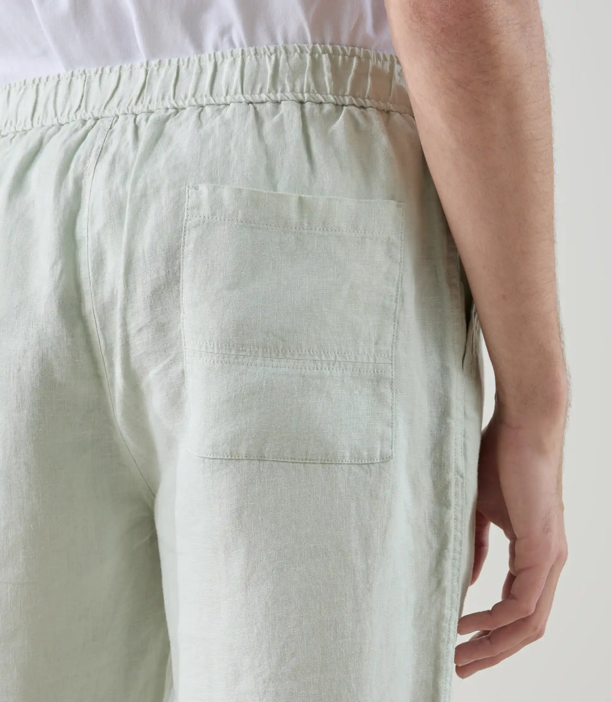 Pantalon casual 100% lin vert clair - IZAC