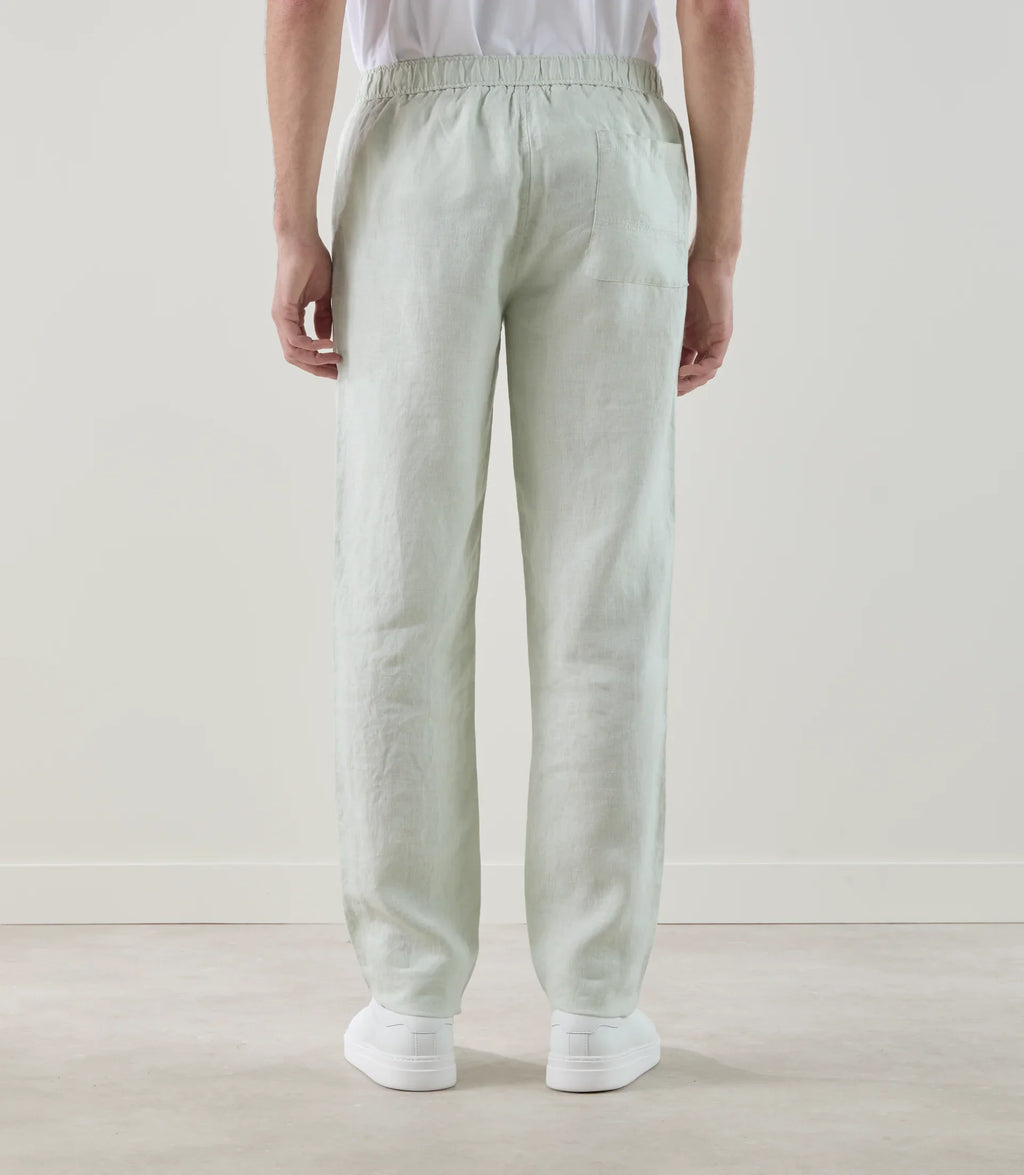 Pantalon casual 100% lin vert clair - IZAC