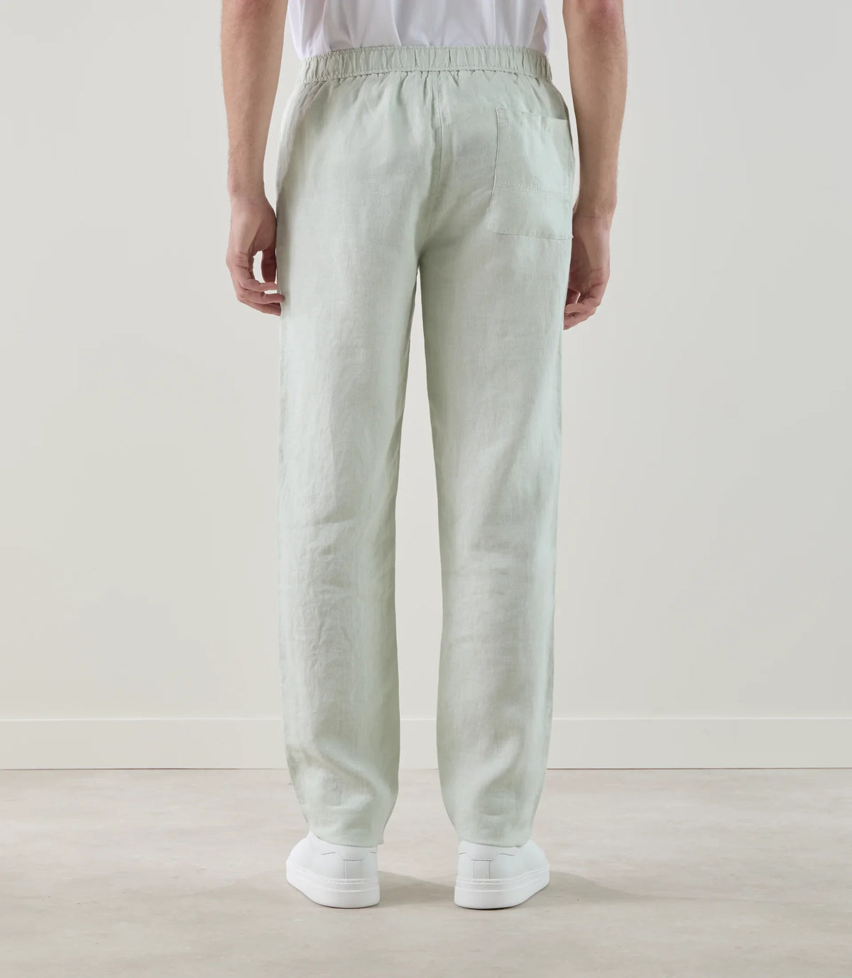 Pantalon casual 100% lin vert clair - IZAC