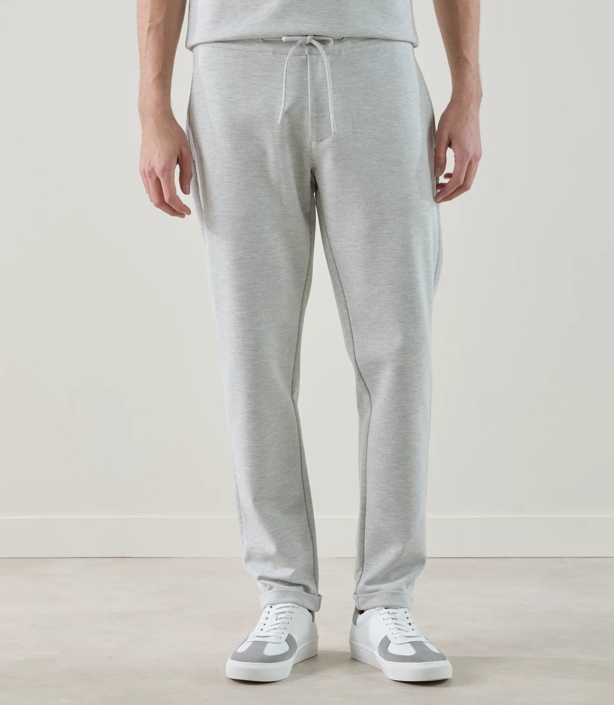 Pantalon casual en maille gris chiné - IZAC