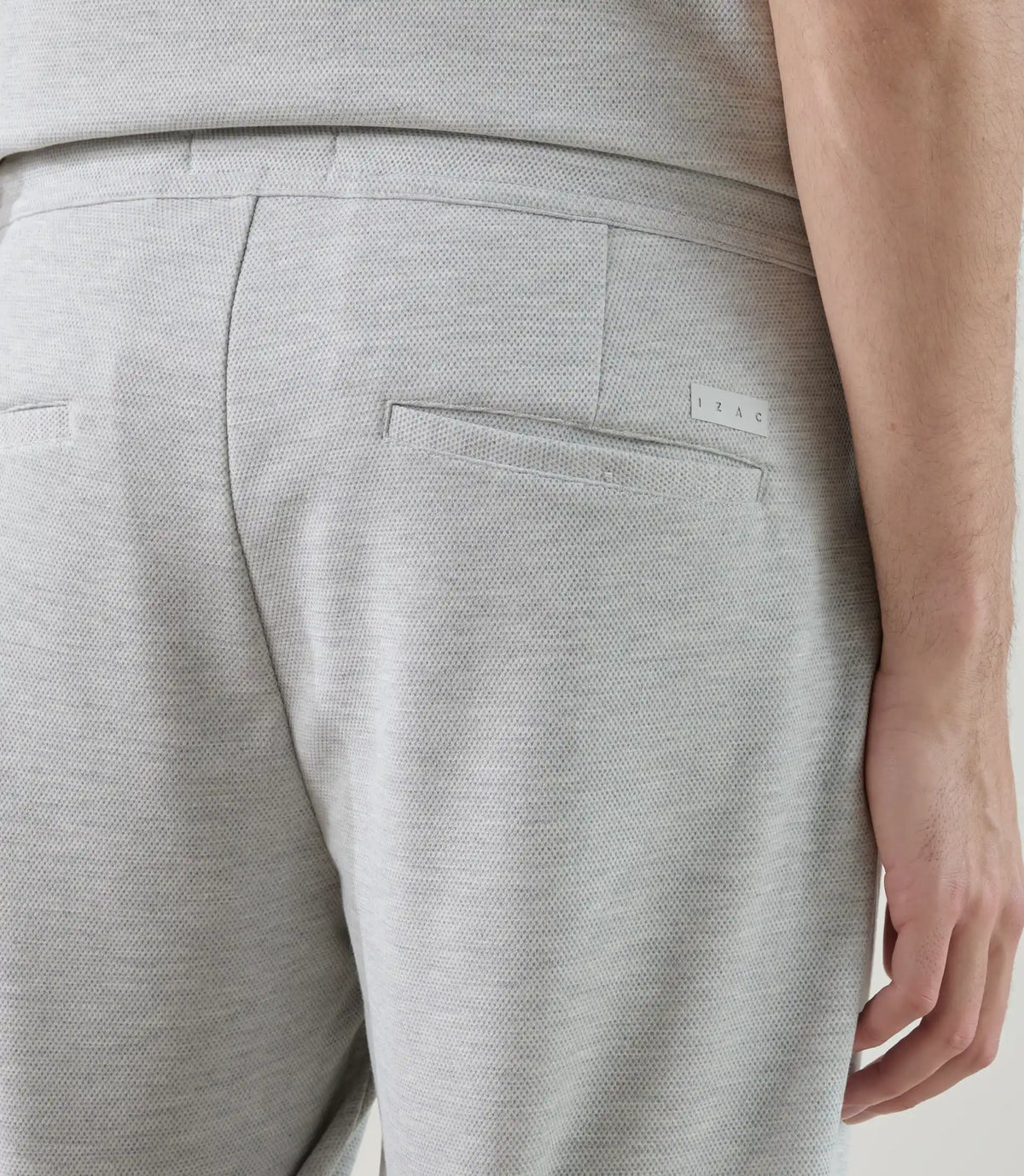 Pantalon casual en maille gris chiné - IZAC
