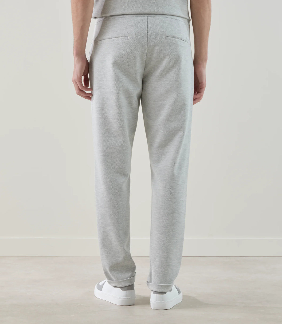Pantalon casual en maille gris chiné - IZAC
