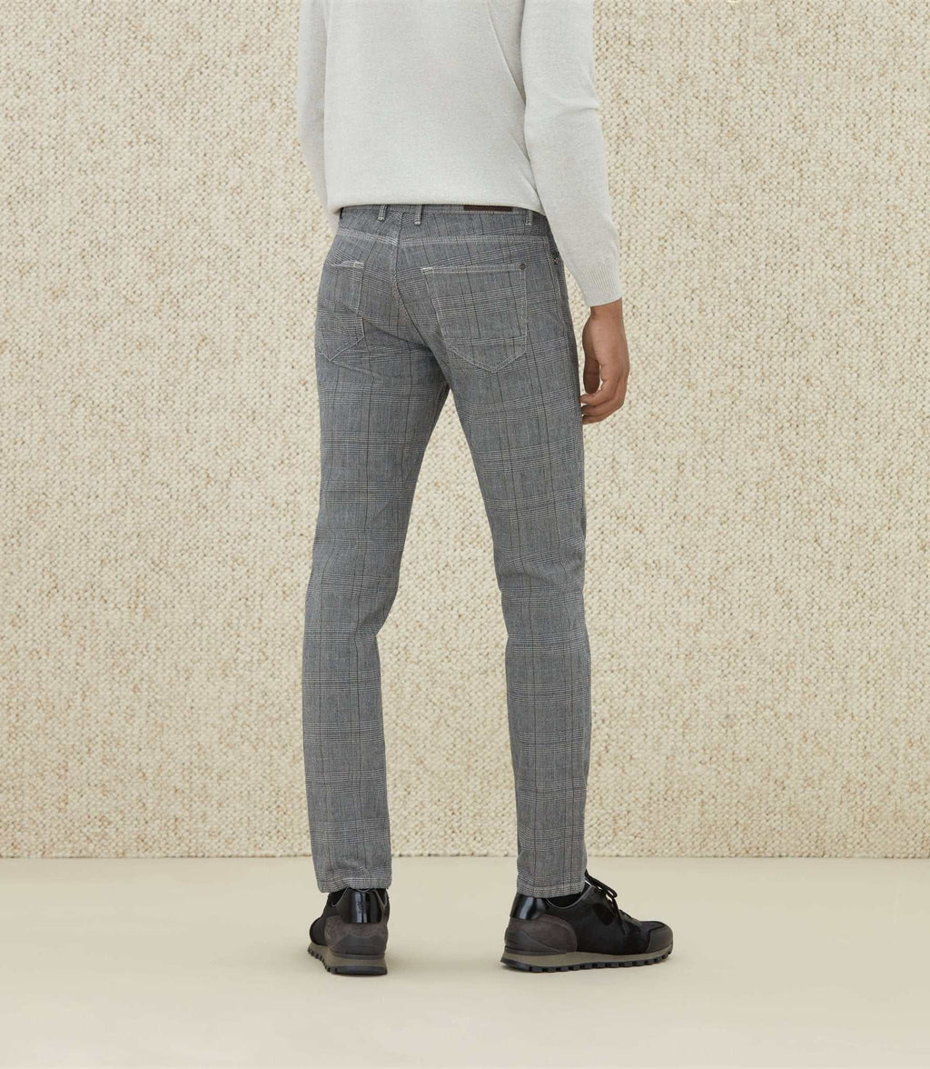 Pantalon à carreaux gris clair "Carreaux" - IZAC