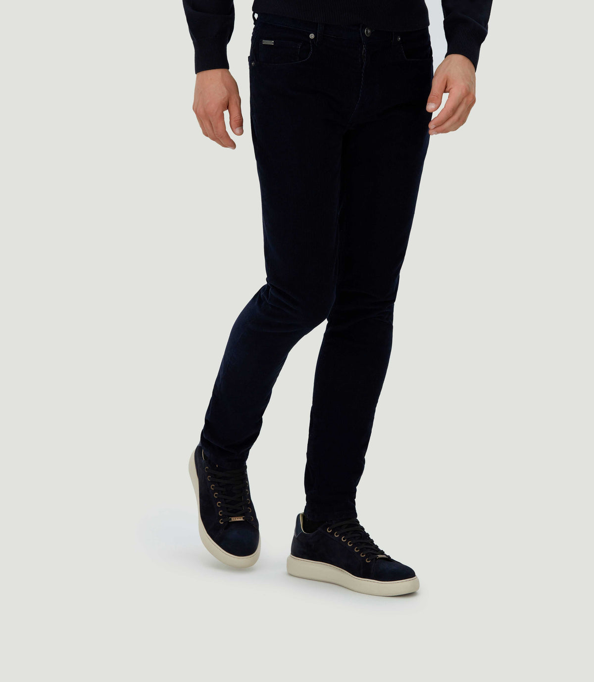 Pantalon en velours marine "Casino" - IZAC