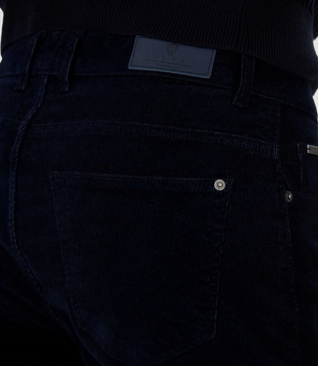 Pantalon en velours marine "Casino" - IZAC