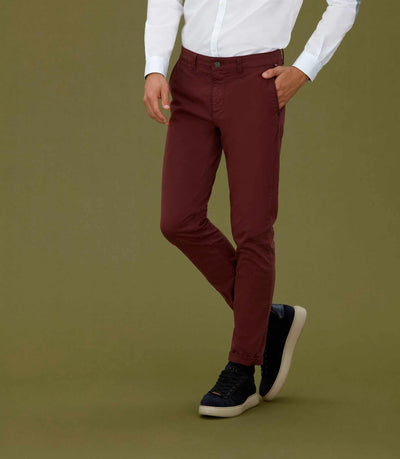 Chino fashion bordeaux "Célèbre" - IZAC