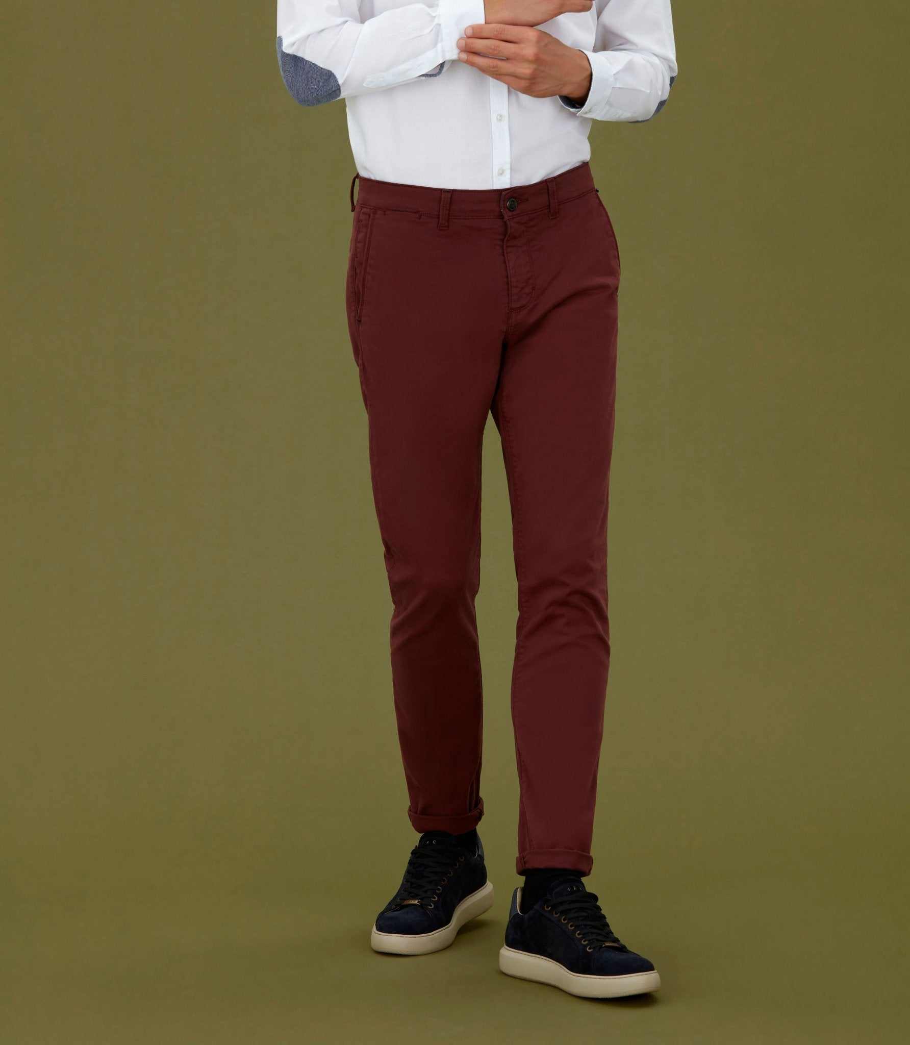 Chino fashion bordeaux "Célèbre" - IZAC