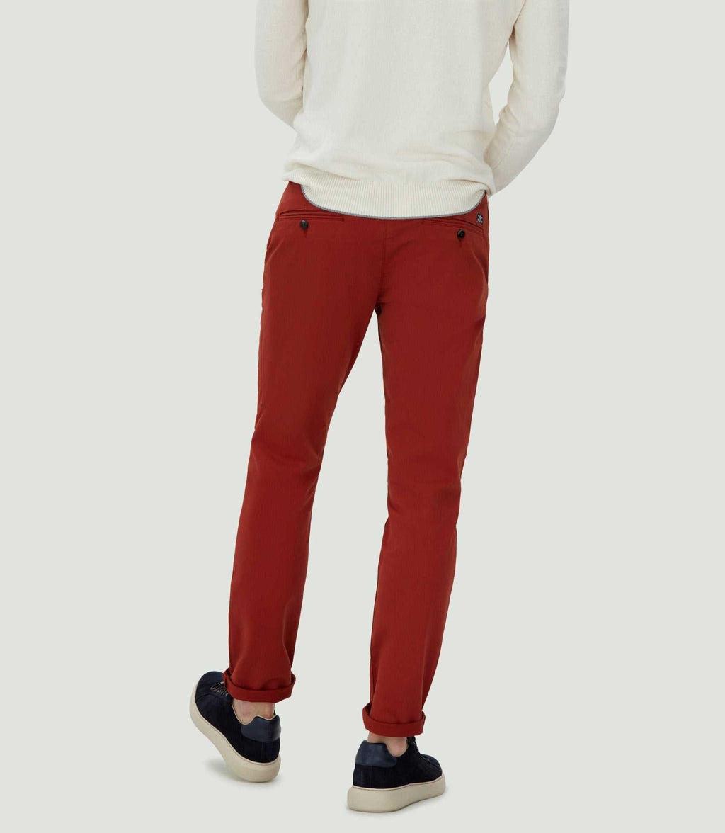 Pantalon chino fashion orange brûlée "Célèbre" - IZAC