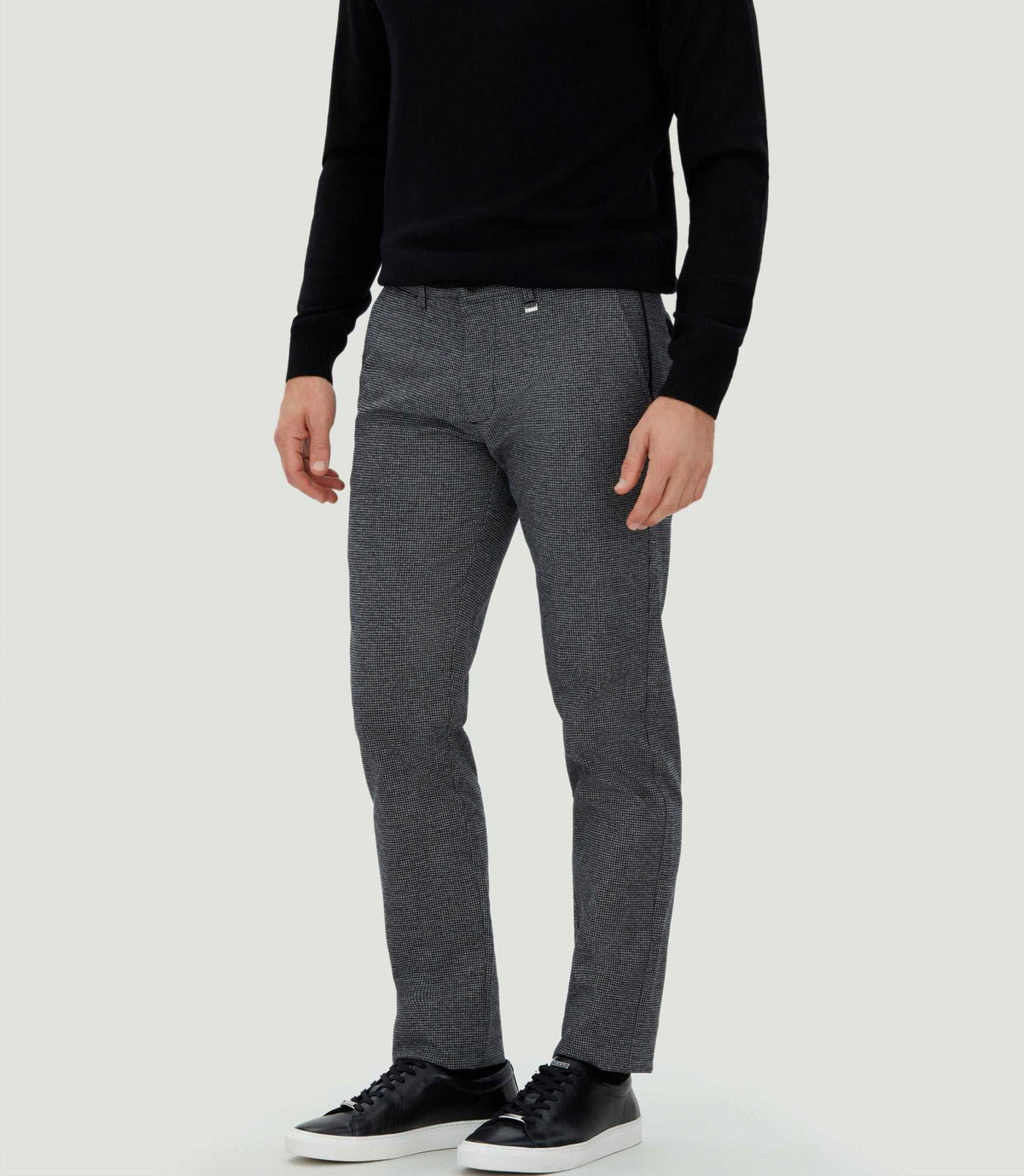 Pantalon chino esprit lainage gris "Cyrano" - IZAC