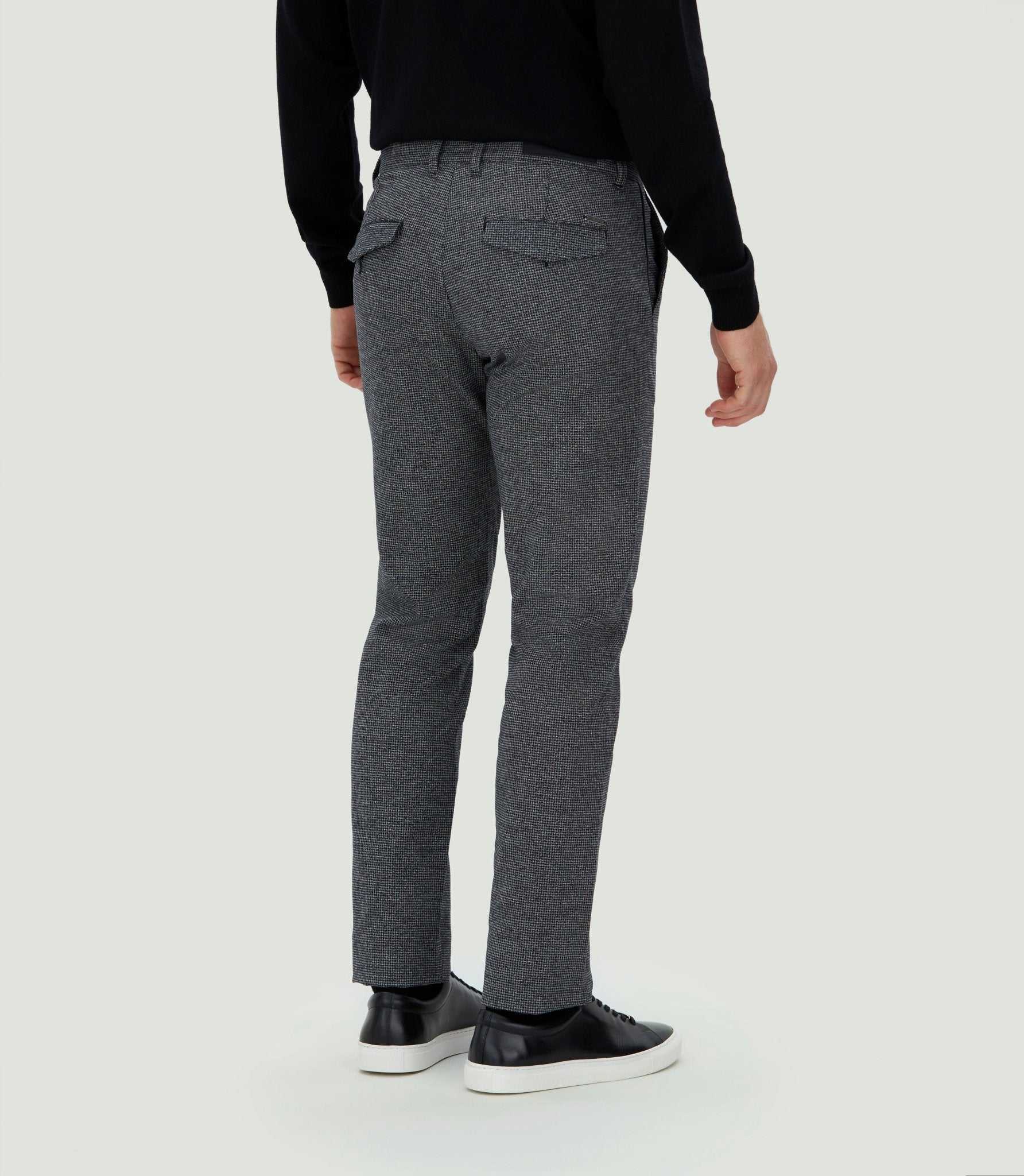 Pantalon chino esprit lainage gris "Cyrano" - IZAC