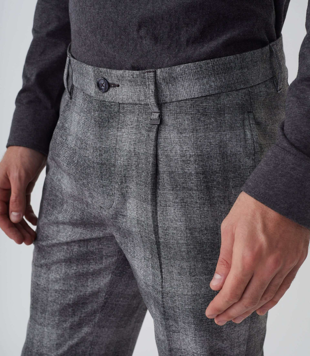 Pantalon de ville en laine gris clair "Malice" - IZAC