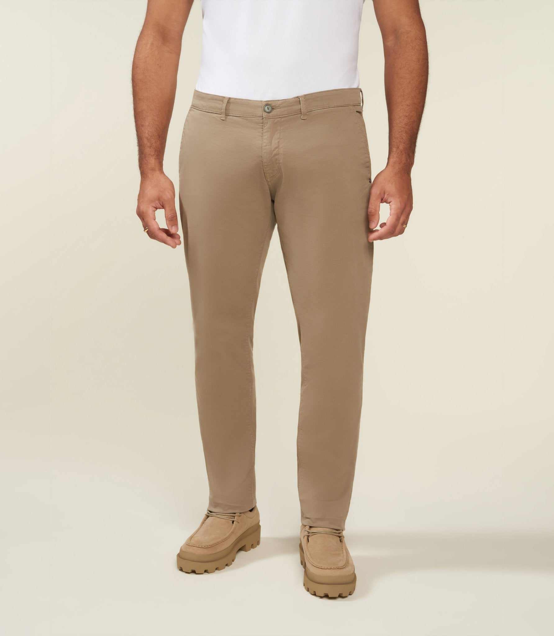 Pantalon chino kaki clair VALORBT - IZAC