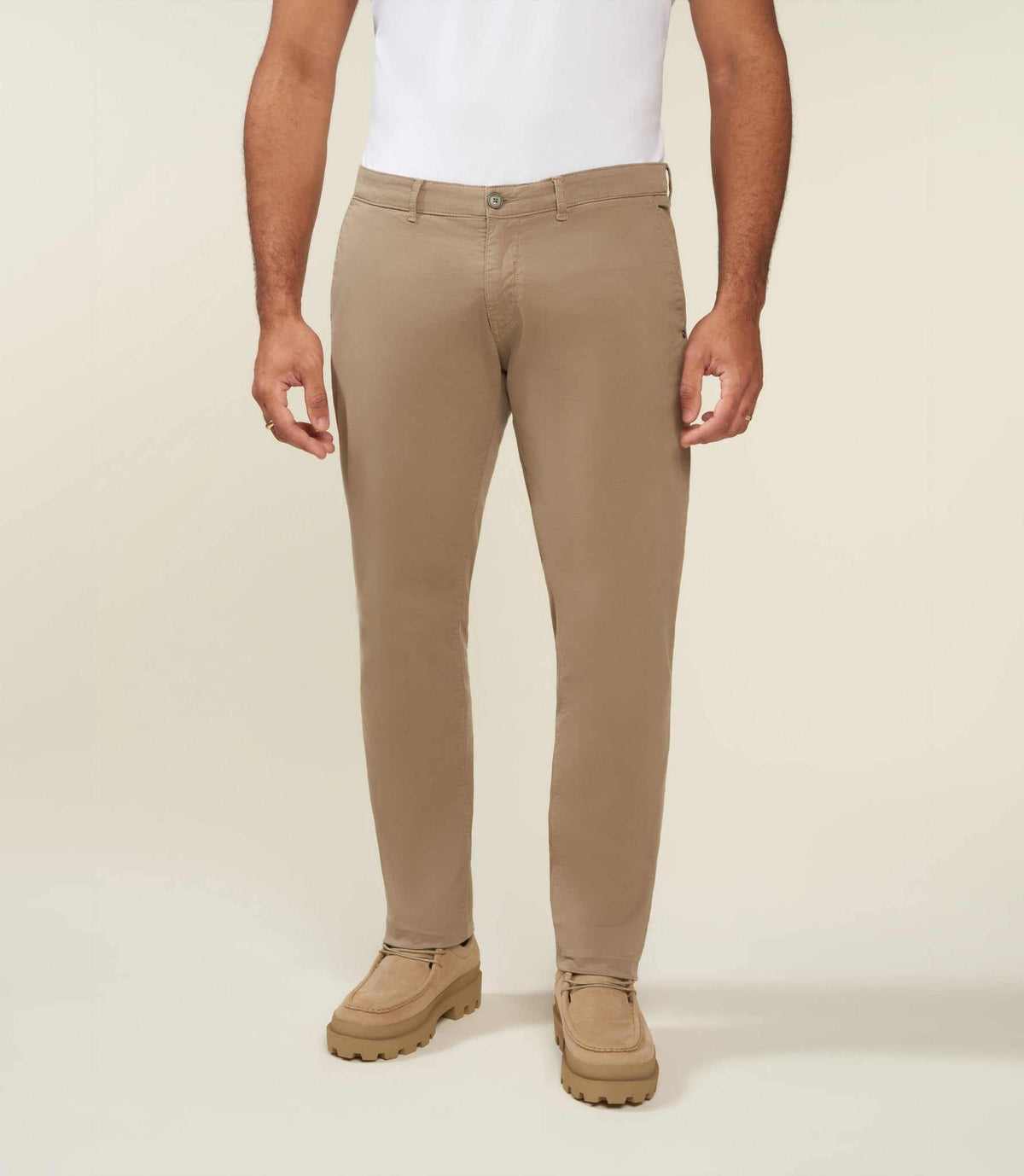 Pantalon chino kaki clair VALORBT - IZAC