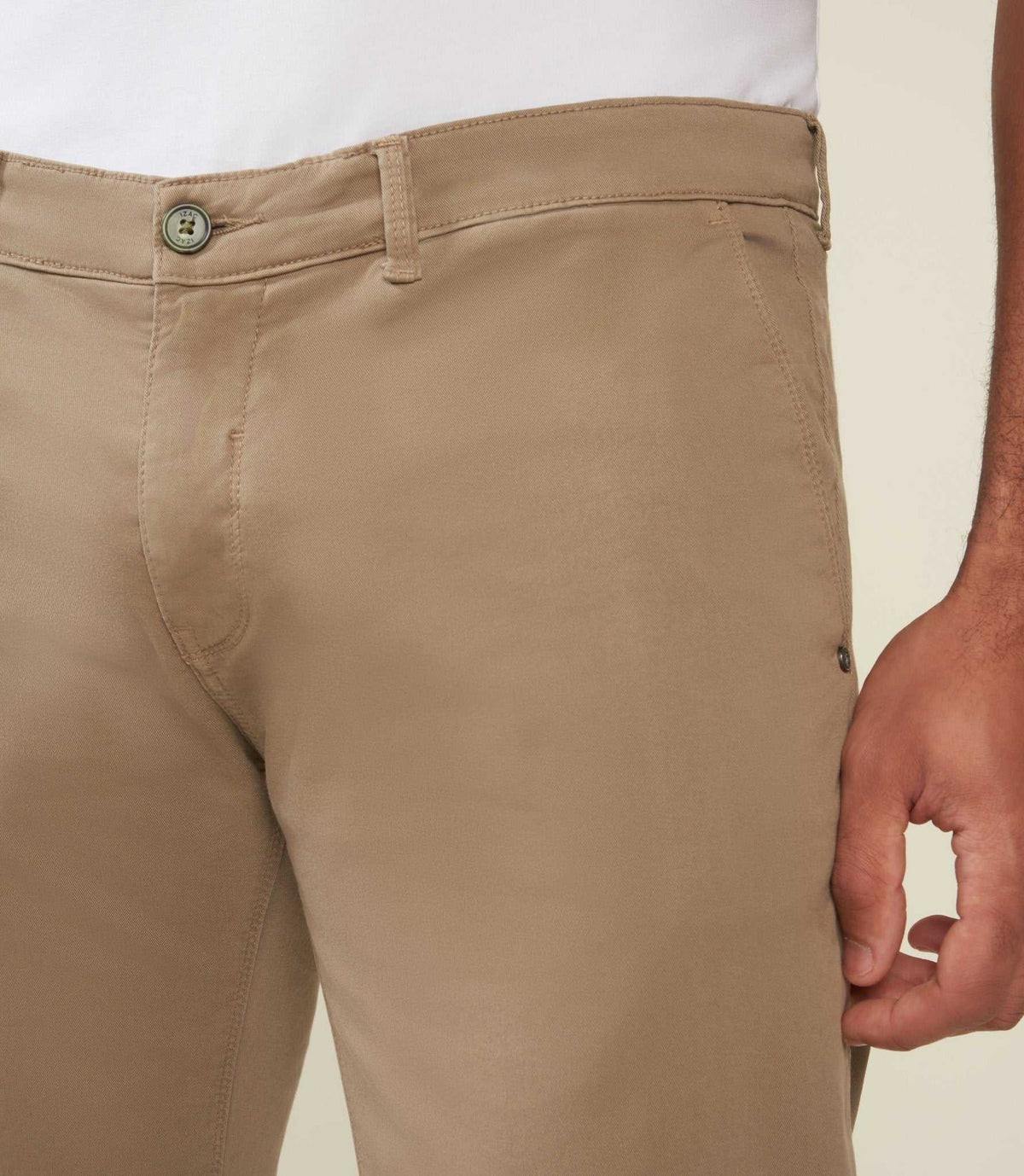 Pantalon chino kaki clair VALORBT - IZAC
