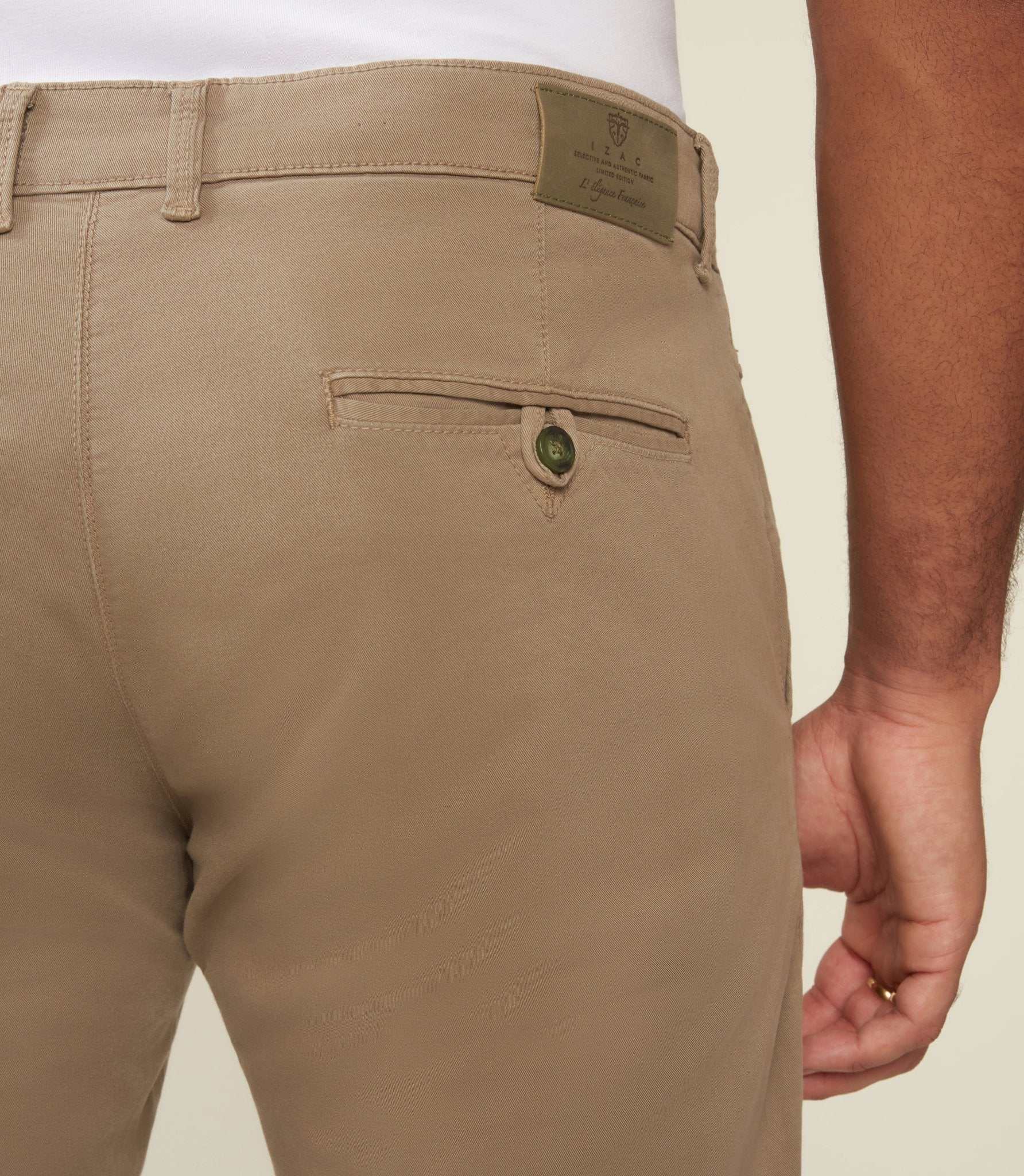 Pantalon chino kaki clair VALORBT - IZAC