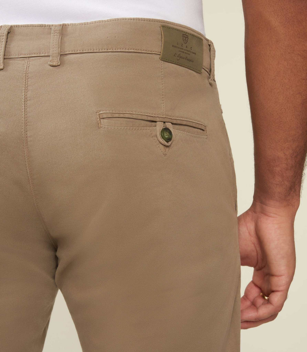 Pantalon chino kaki clair VALORBT - IZAC
