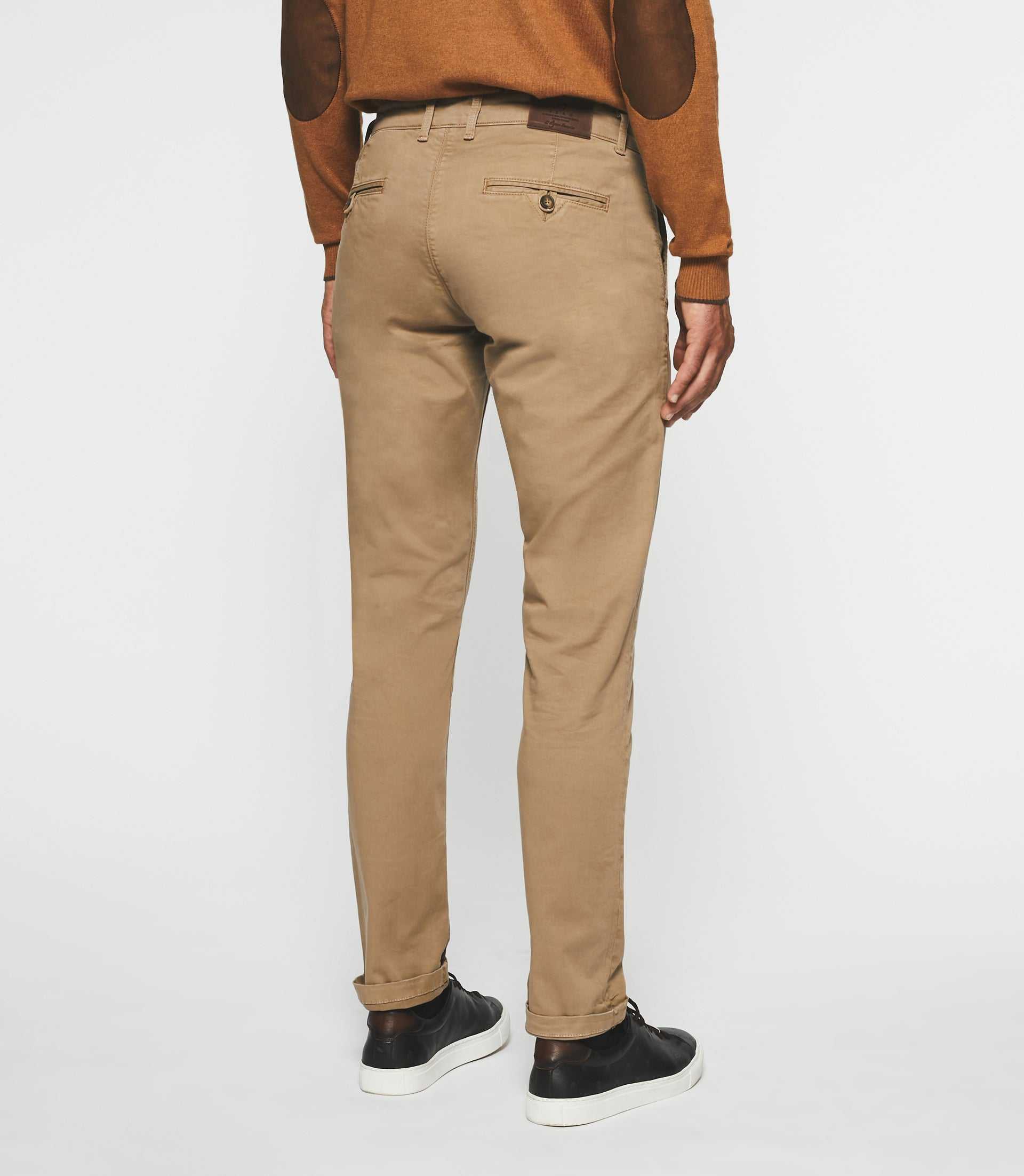 Pantalon chino slim beige VALOR - IZAC
