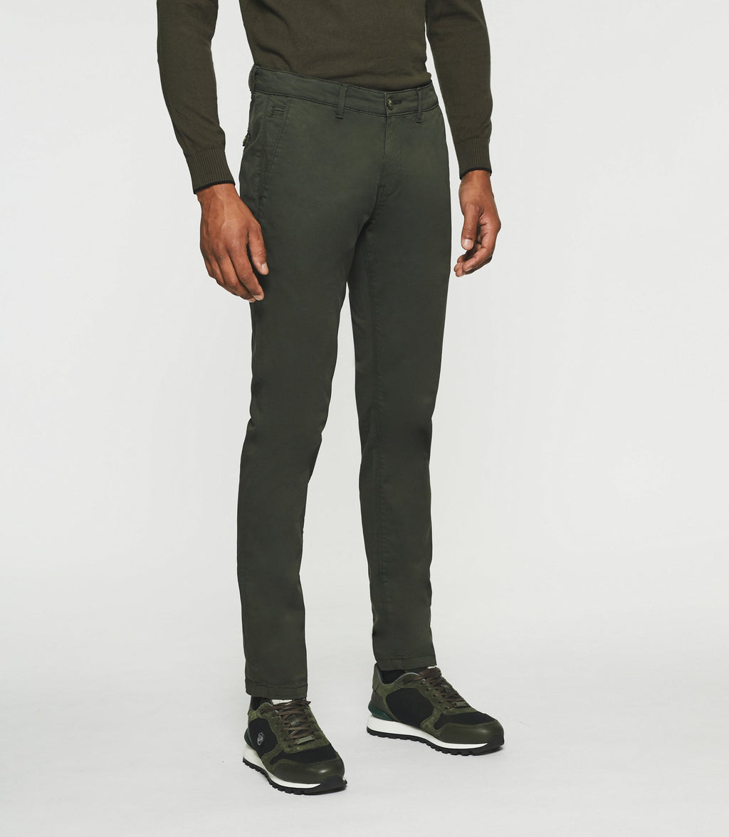 Pantalon chino slim kaki VALOR - IZAC