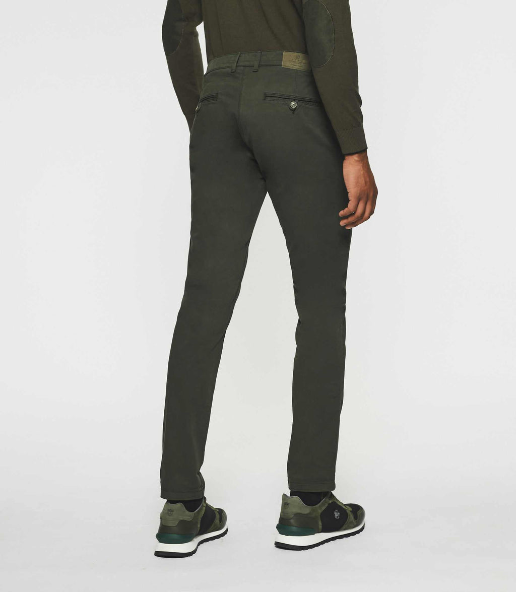 Pantalon chino slim kaki VALOR - IZAC