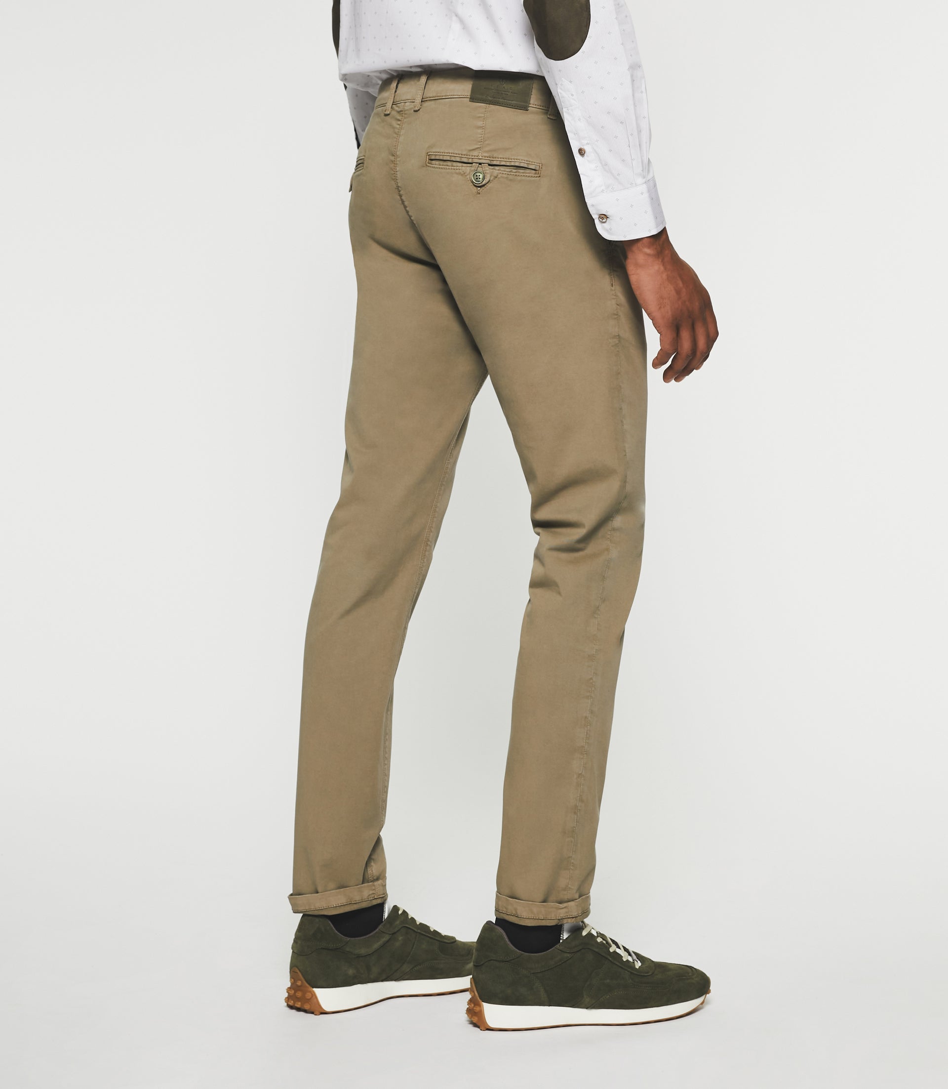 Pantalon chino slim kaki clair VALOR - IZAC