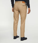 Pantalon chino taille élastique camel VAMBO - IZAC