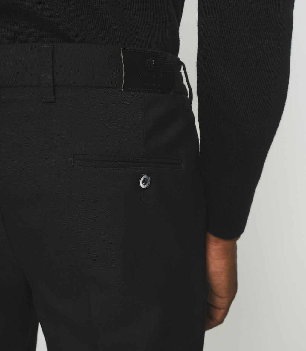 Pantalon chino taille élastique noir VAMBO - IZAC