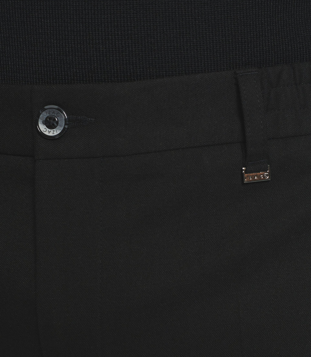 Pantalon chino taille élastique noir VAMBO - IZAC