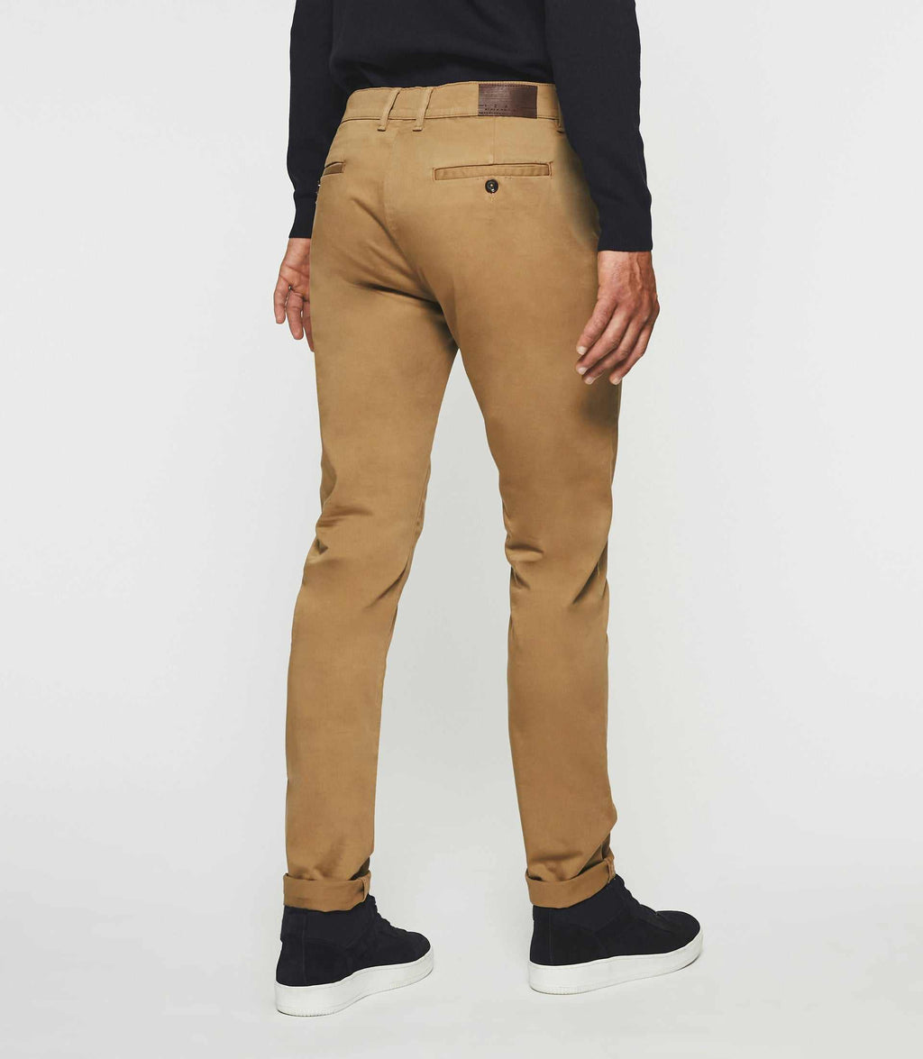 Pantalon chino slim camel VANAMA - IZAC