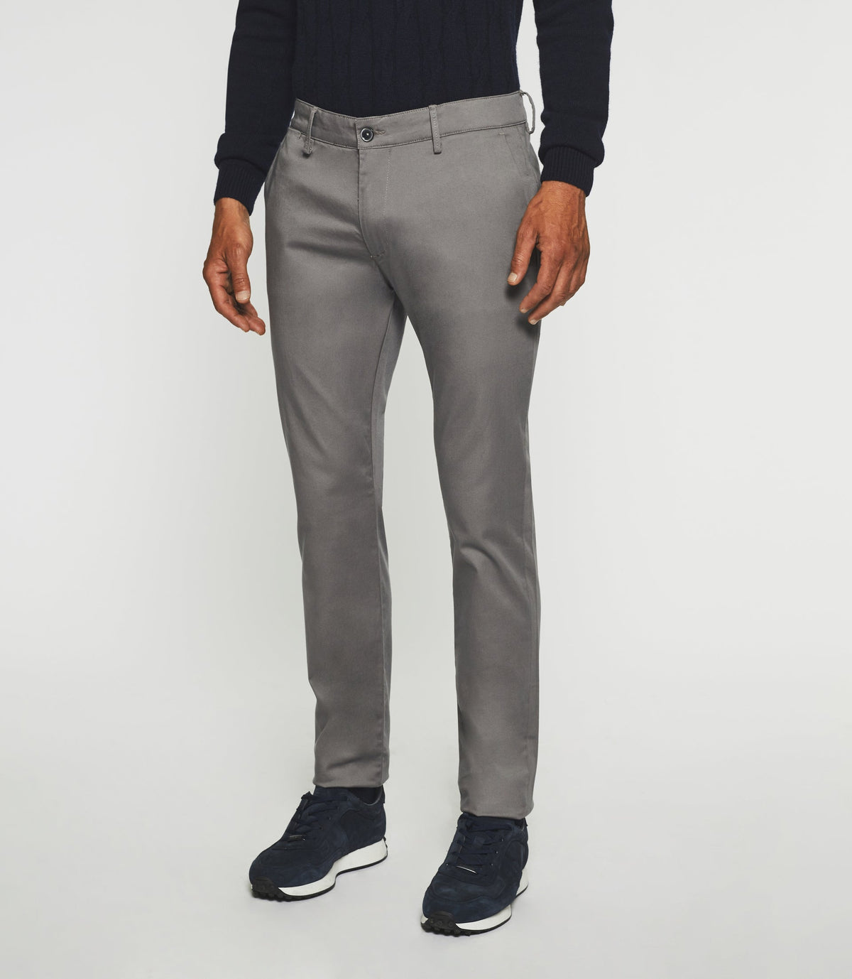 Pantalon chino slim gris moyen VANAMA - IZAC