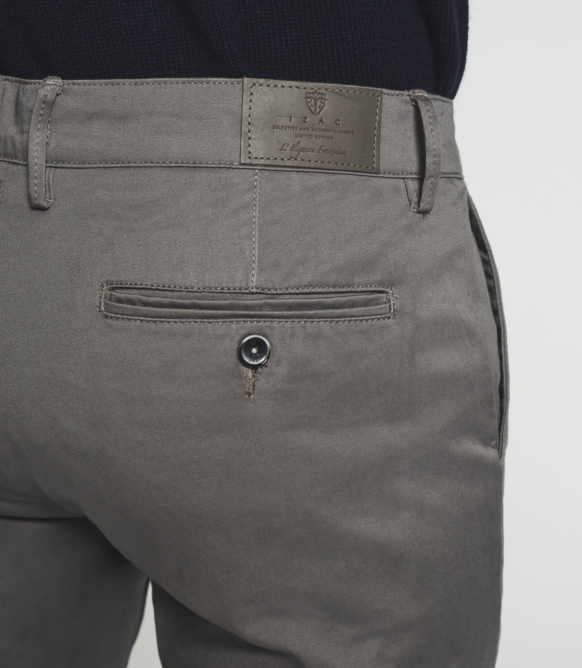 Pantalon chino slim gris moyen VANAMA - IZAC