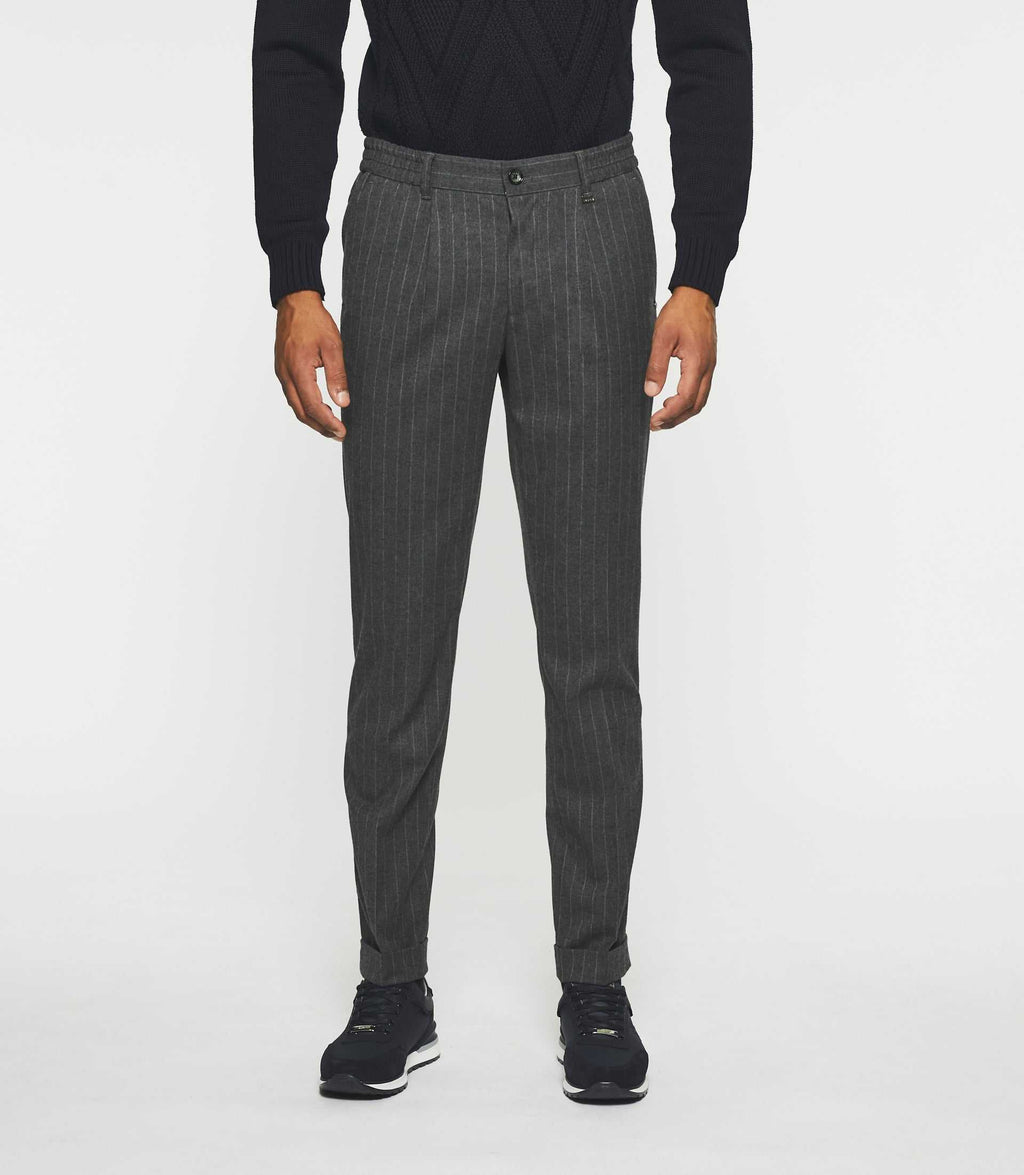 Pantalon chino taille élastique gris foncé VERTICAL - IZAC
