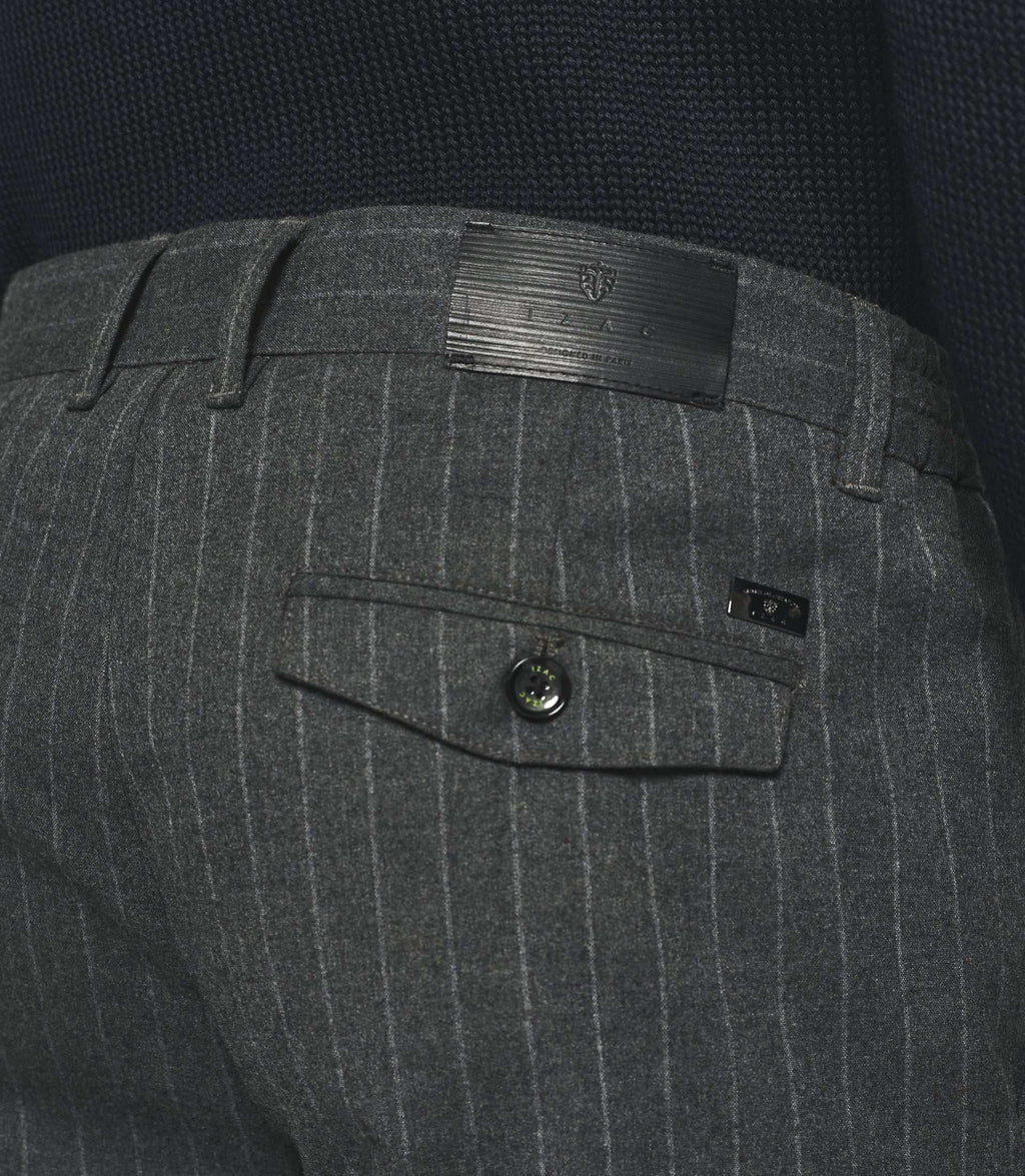 Pantalon chino taille élastique gris foncé VERTICAL - IZAC