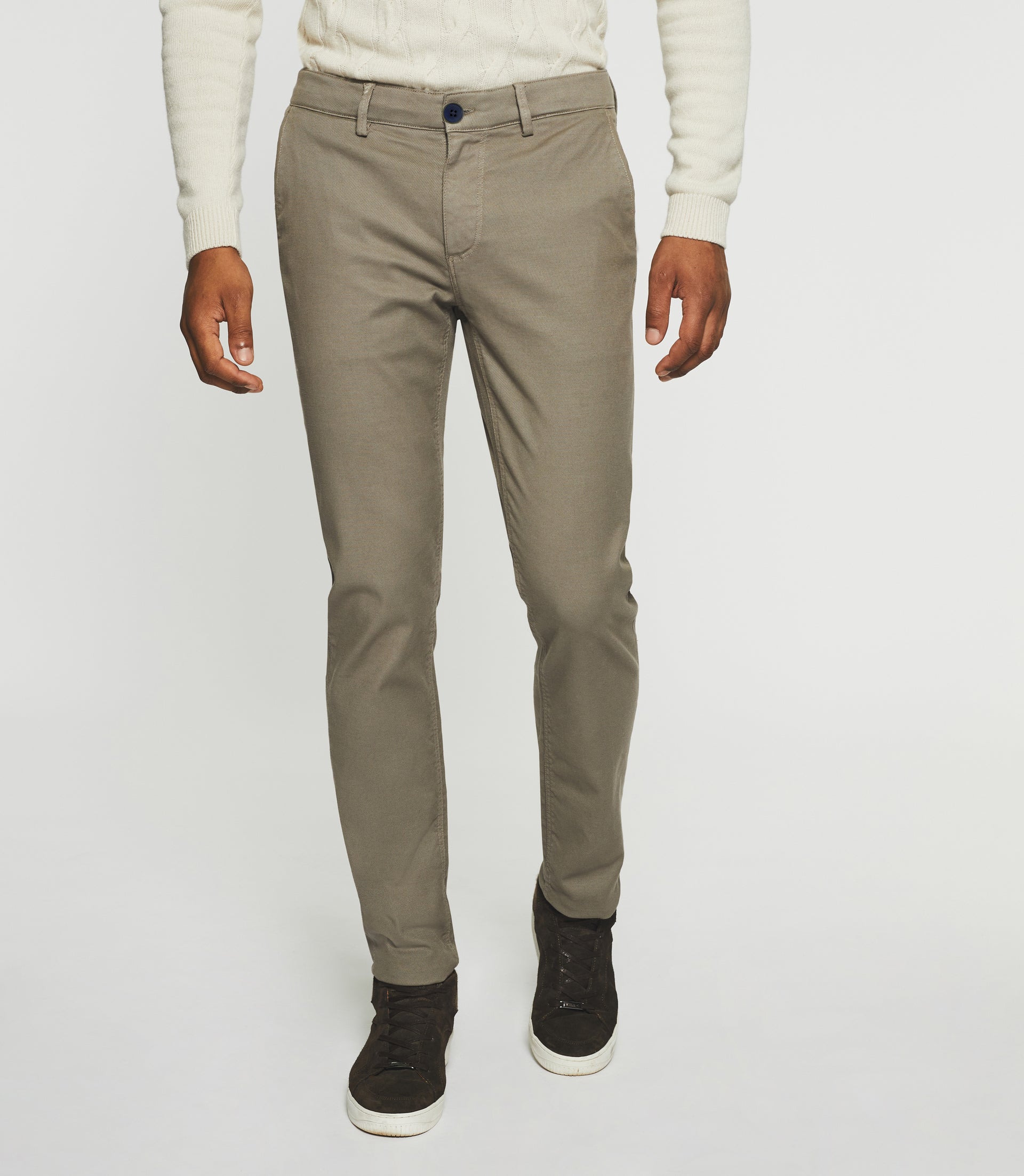 Pantalon chino taupe VINTAGE - IZAC