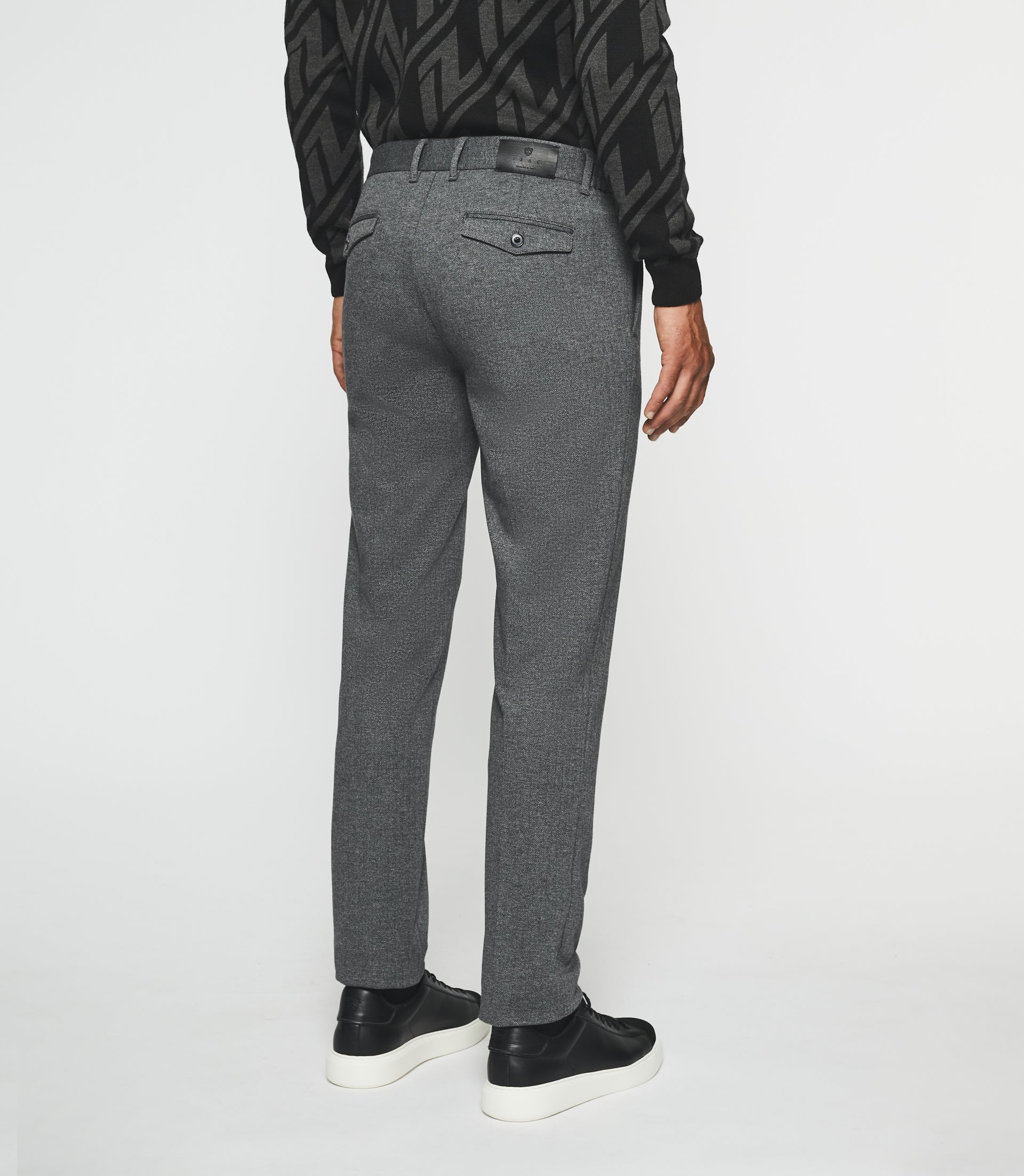 Pantalon Chino taille élastique gris foncé VOLTIGE - IZAC
