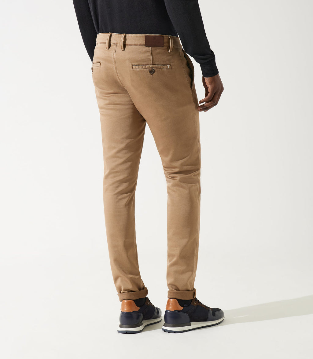 Pantalon chino camel VAILLE - IZAC