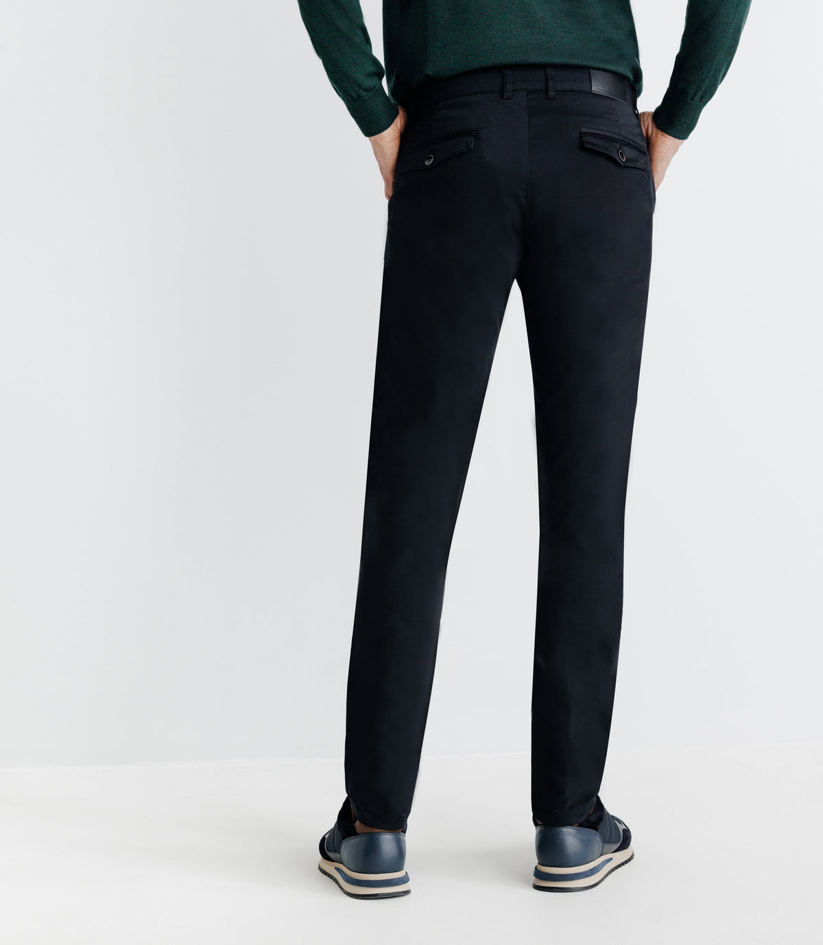 Pantalon chino satin noir - IZAC