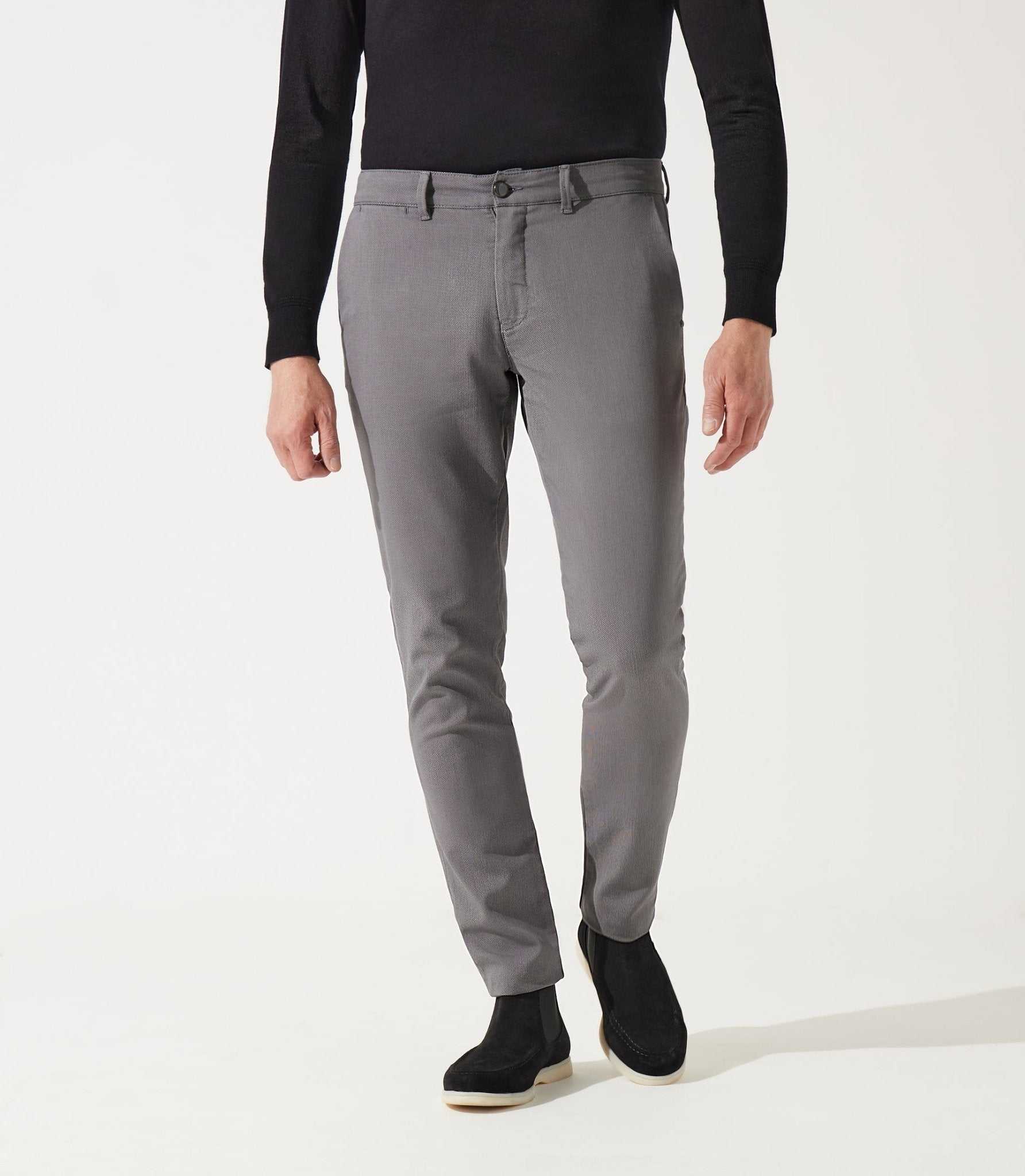 Pantalon chino armuré anthracite VARFAIT - IZAC
