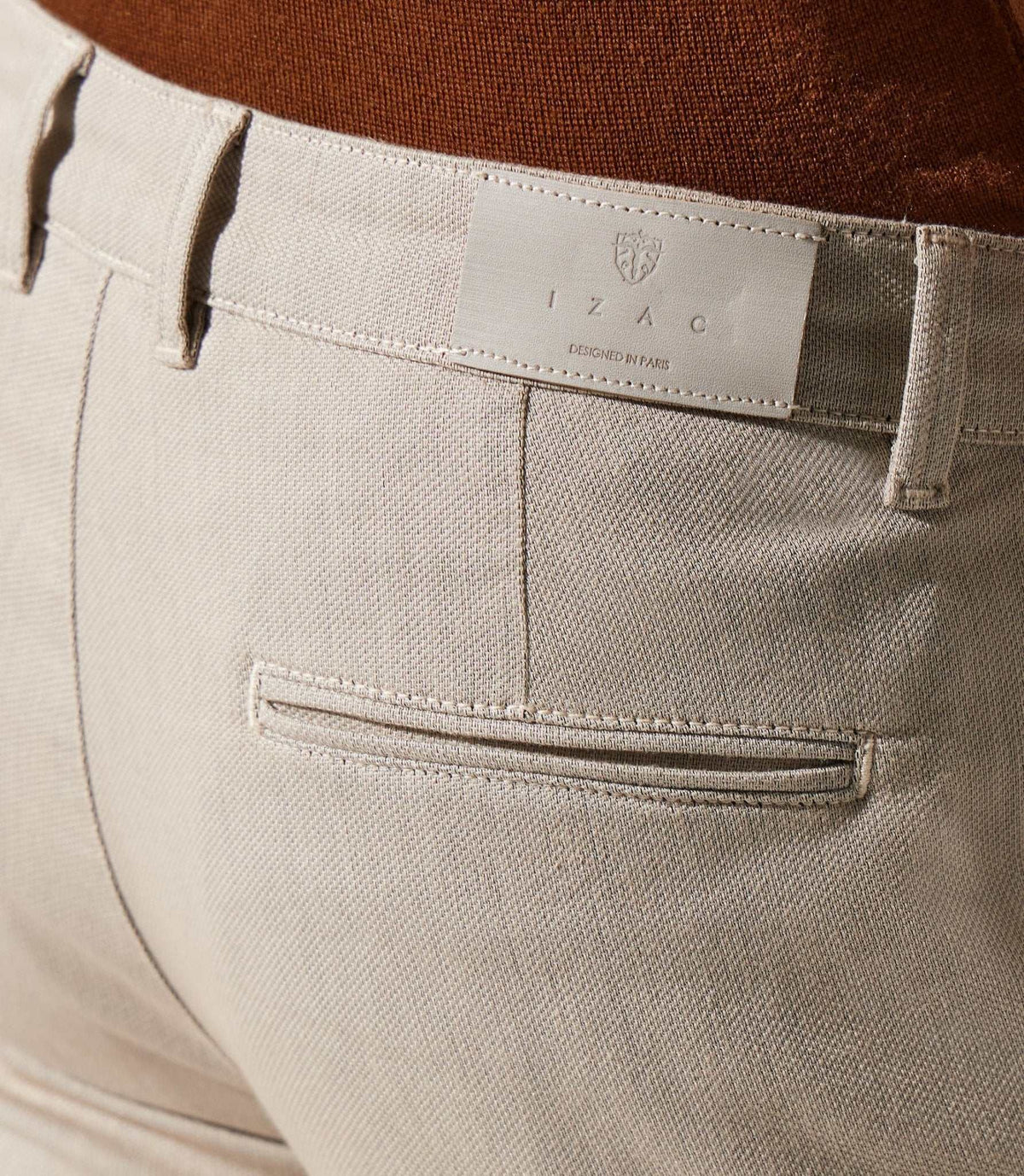 Pantalon chino armuré beige VARFAIT - IZAC