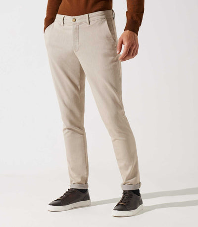 Pantalon chino armuré beige VARFAIT - IZAC