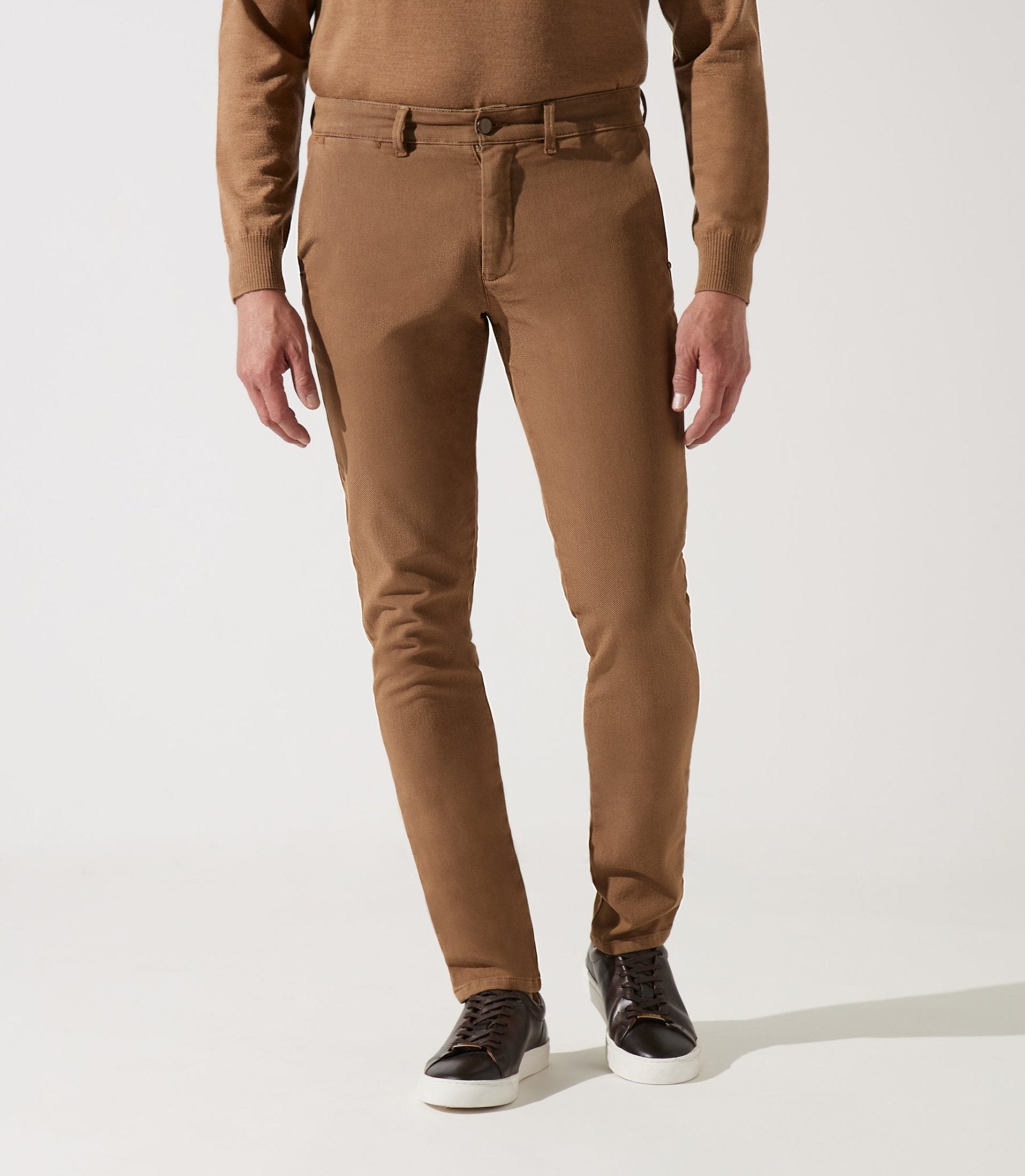 Pantalon chino armuré camel VARFAIT - IZAC